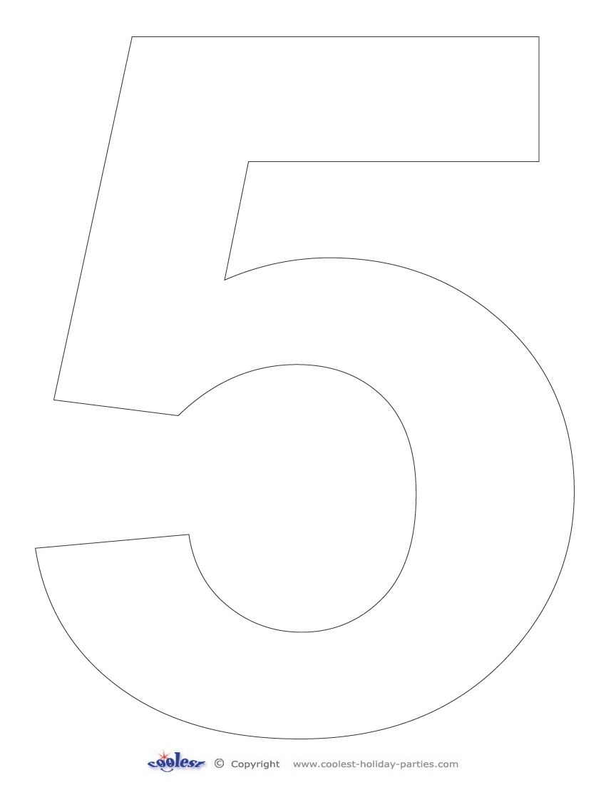 5 Printable Numbers