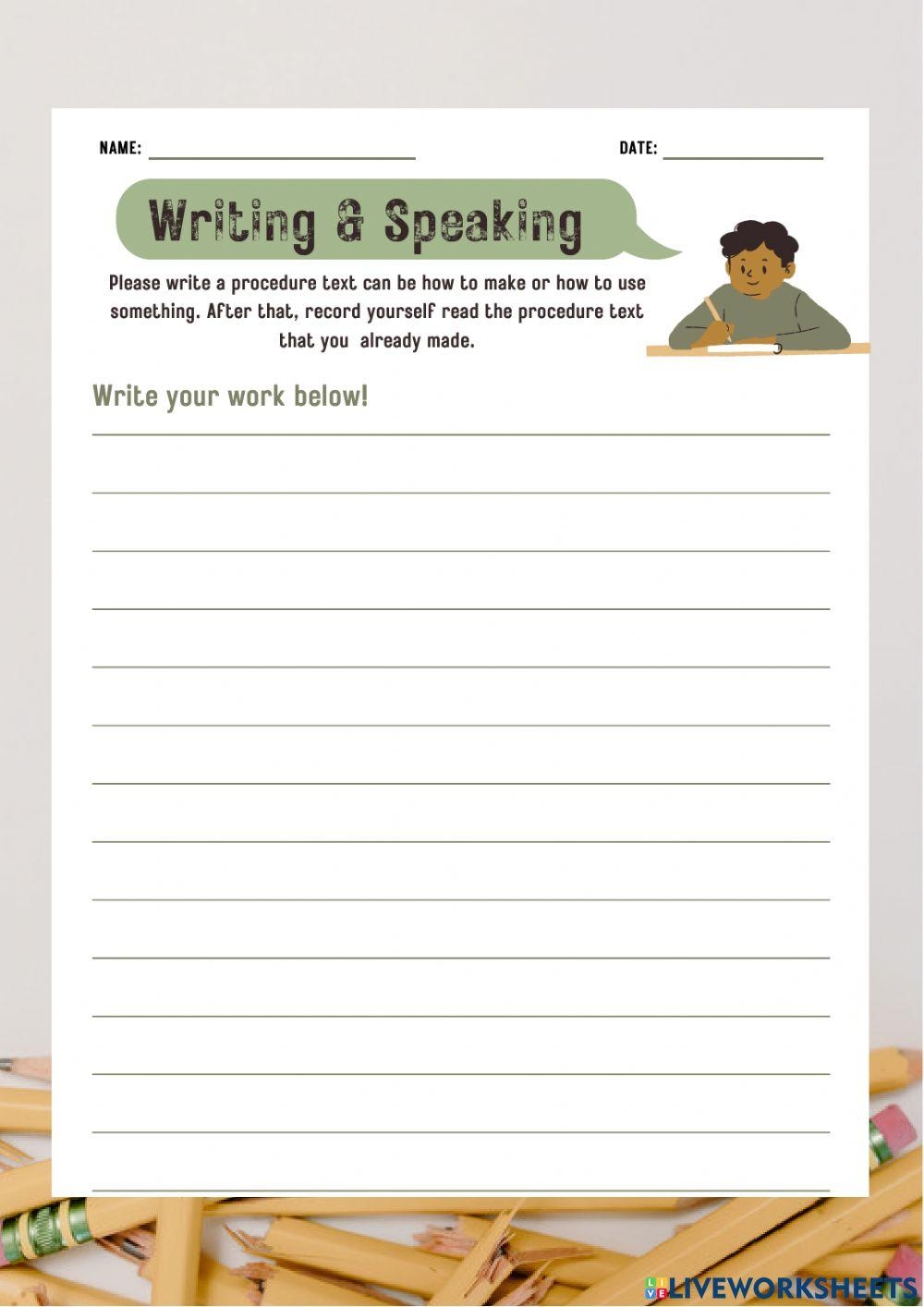 Worksheet Printable Procedure Text