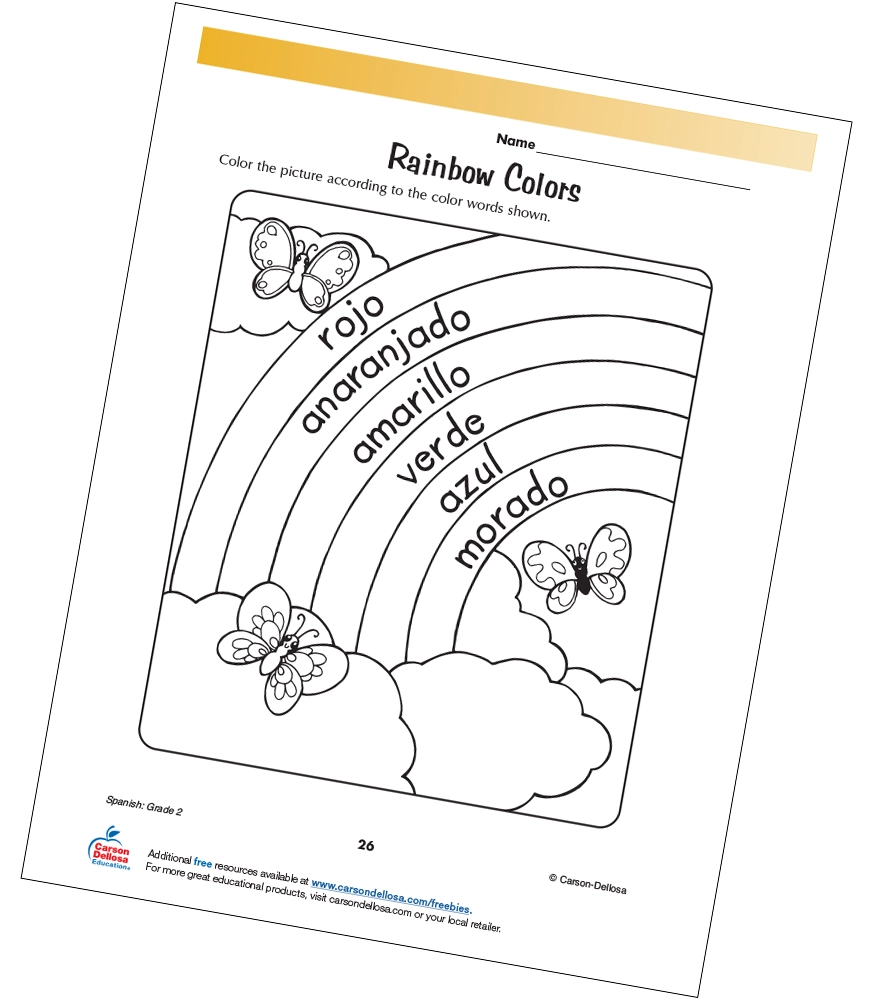 Spanish Colouring Sheets Printable