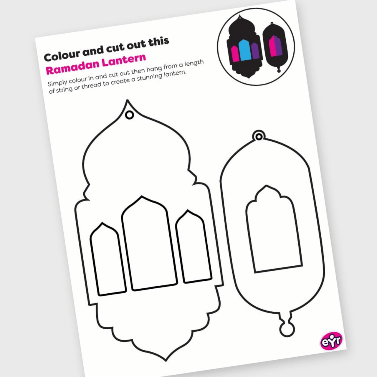 Ramandan Lantern Template Early Years Resources