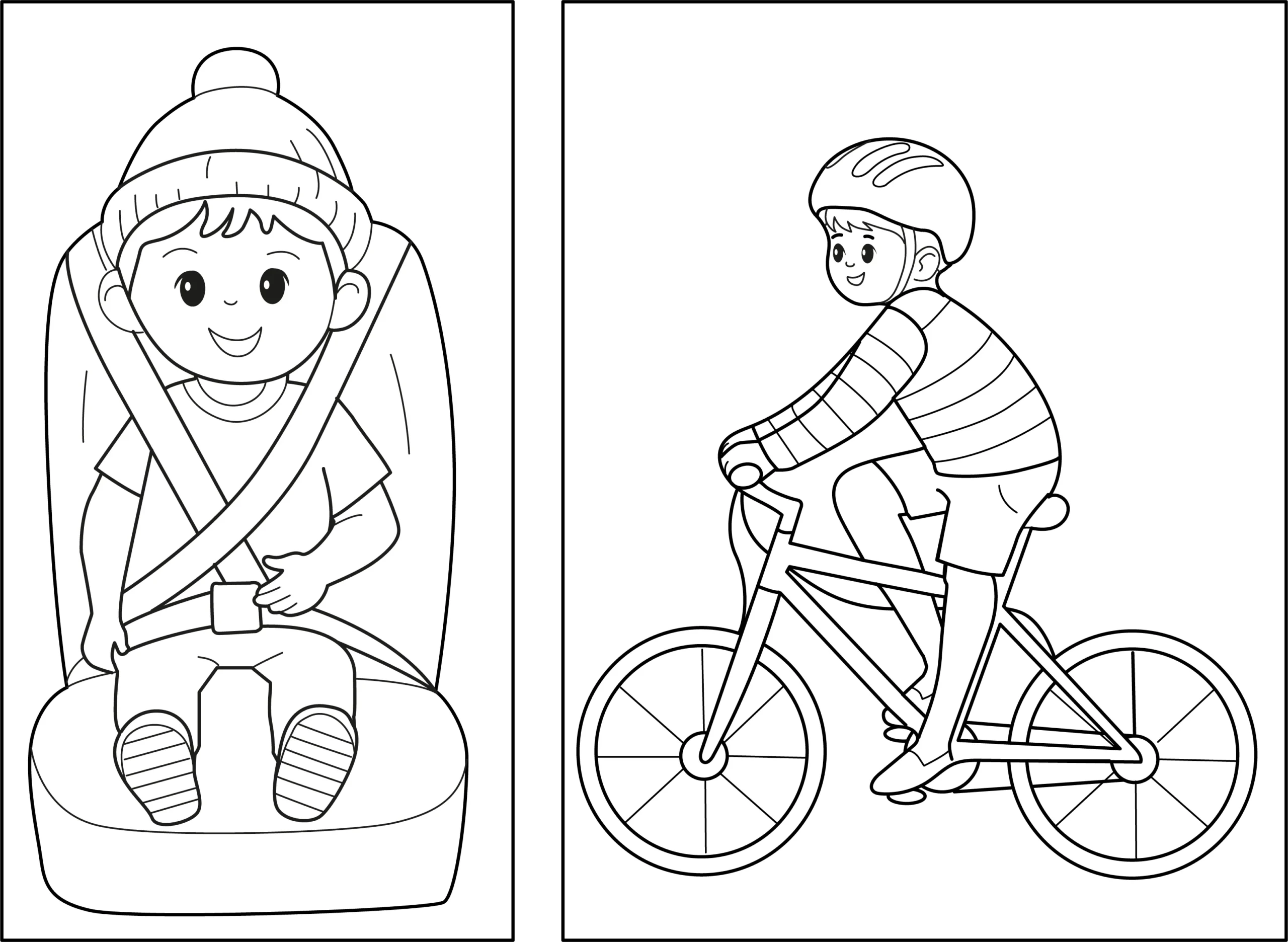 Road Safety Coloring Page Fun Educational Activity For Kids