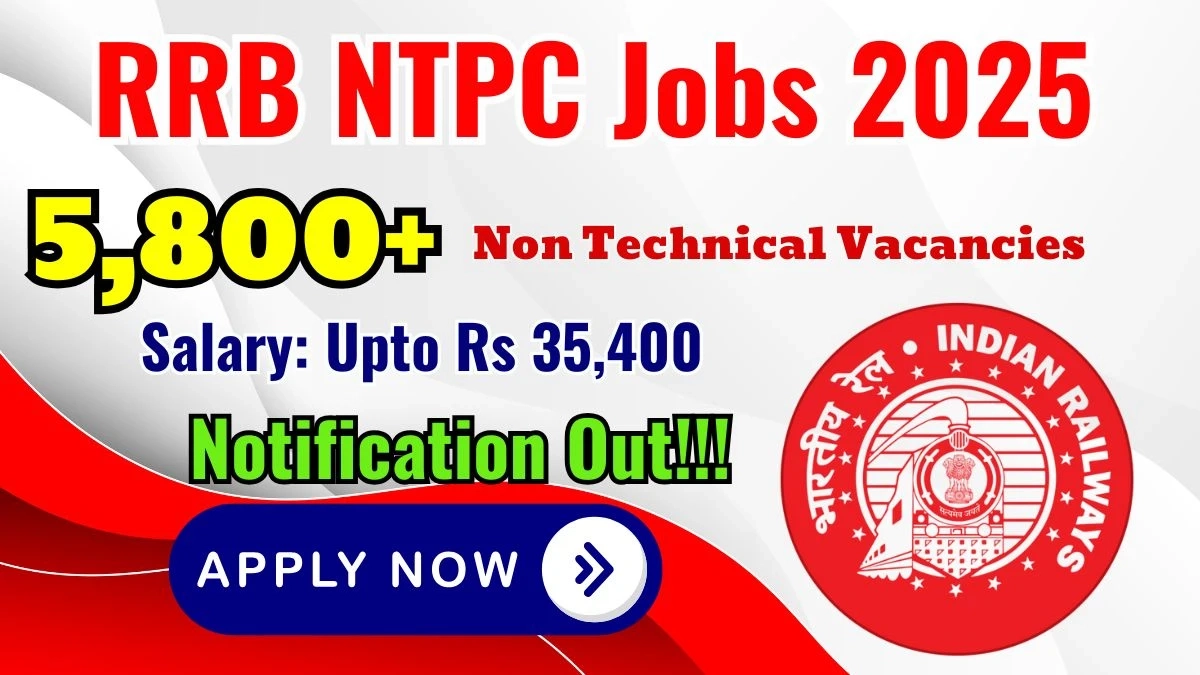 RRB NTPC Graduate Reruitment 2026 Apply Online For 5 810 Station 