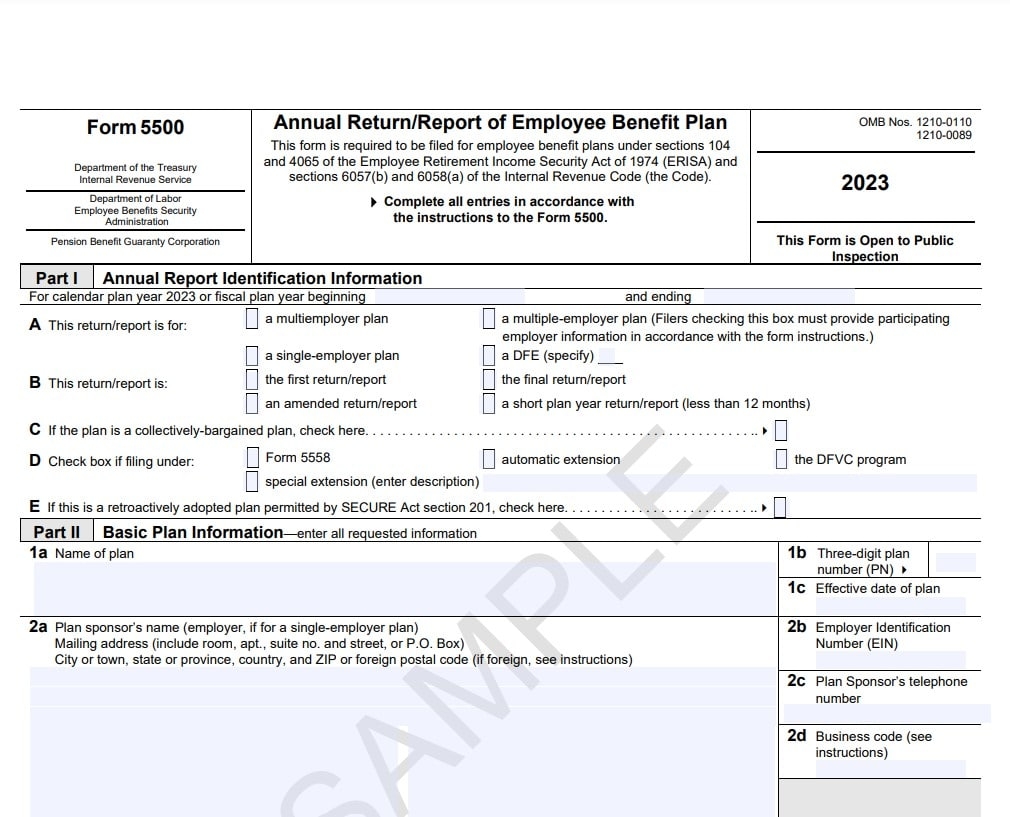 Search Form 5500 Printable