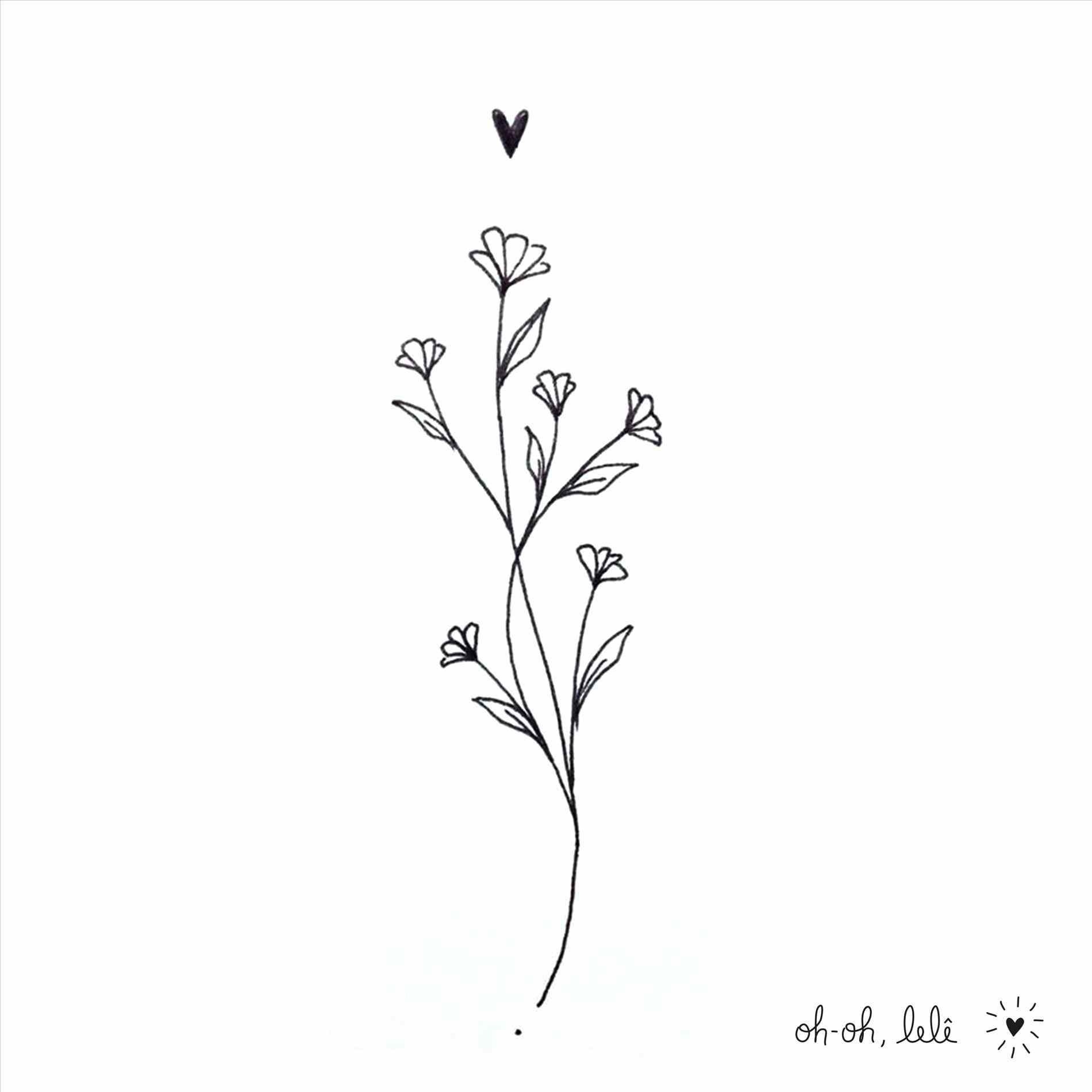 Simple Flower Tattoo Outline