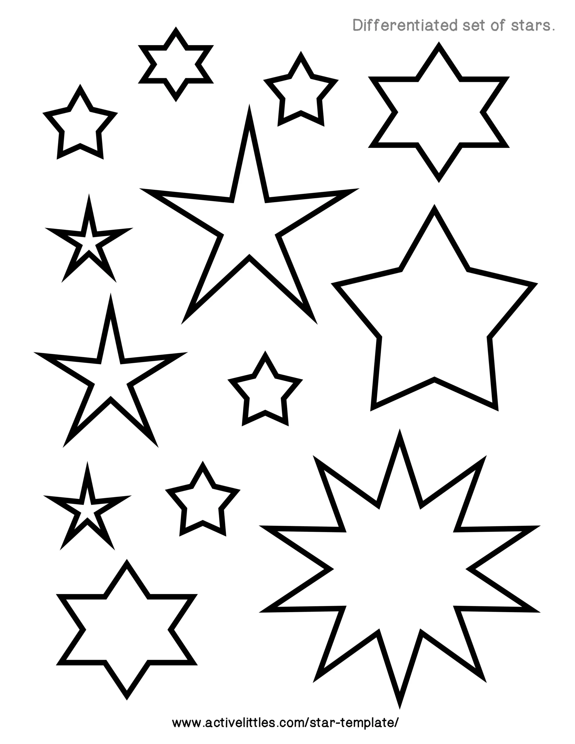 Star Template Printable Free