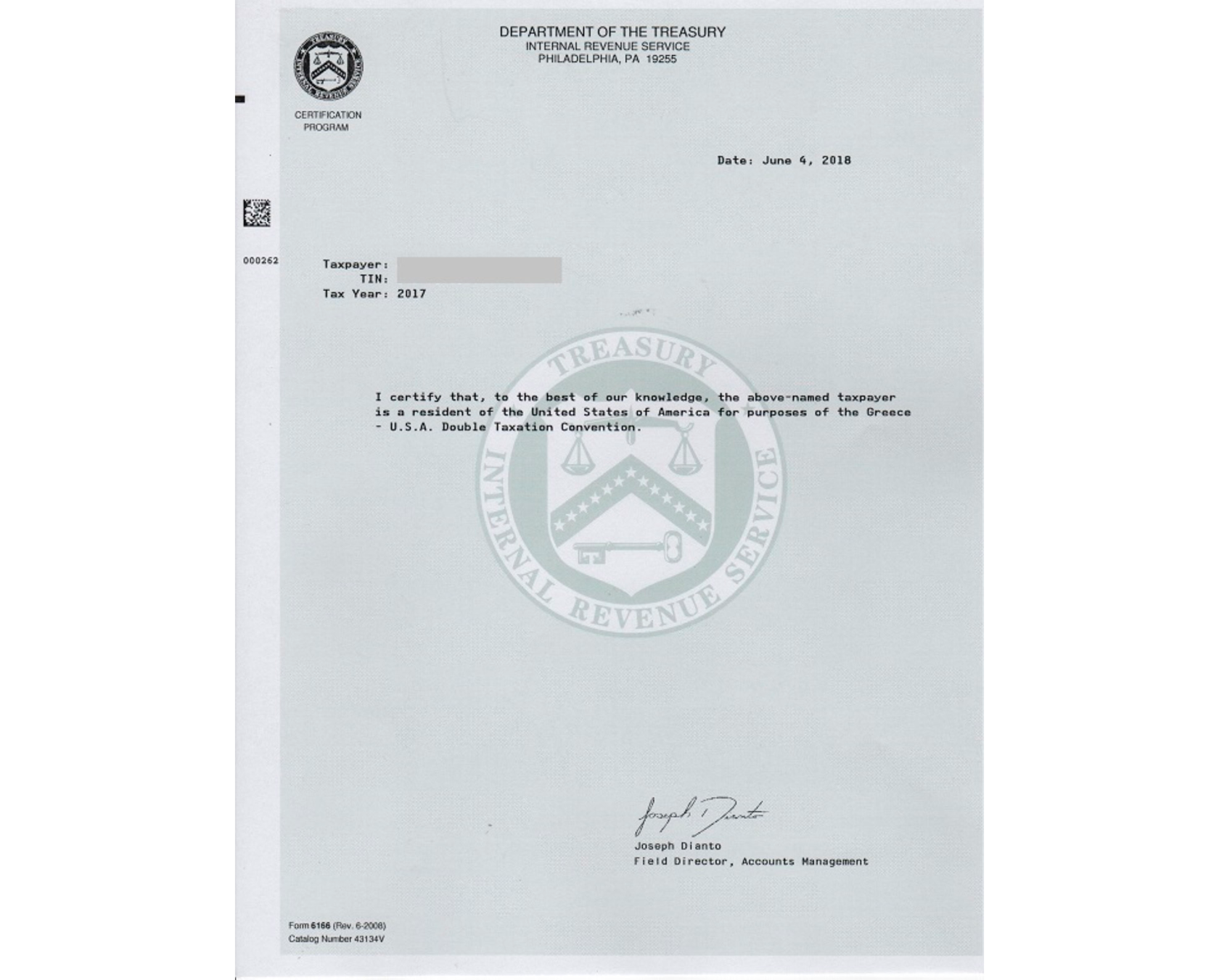 Tax Residency Apostille