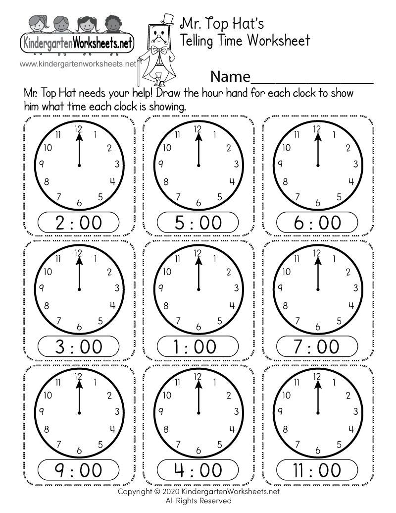 Printable Clock Worksheets Free