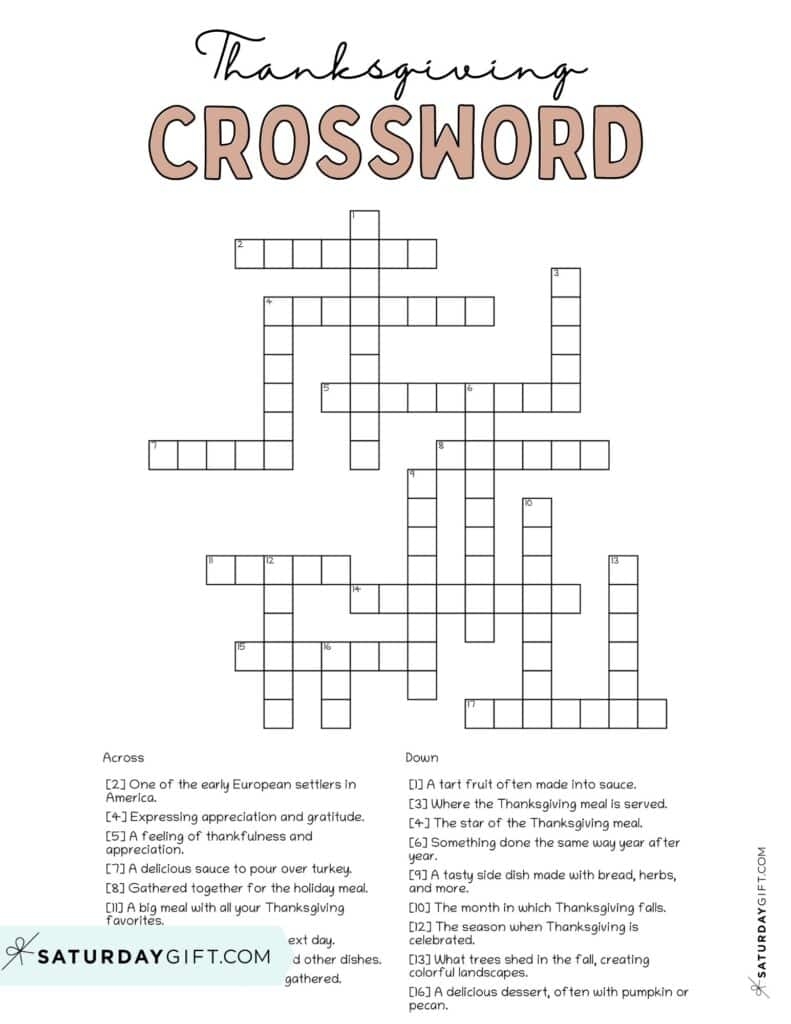 Crossword Puzzles With Solutions Free Printable