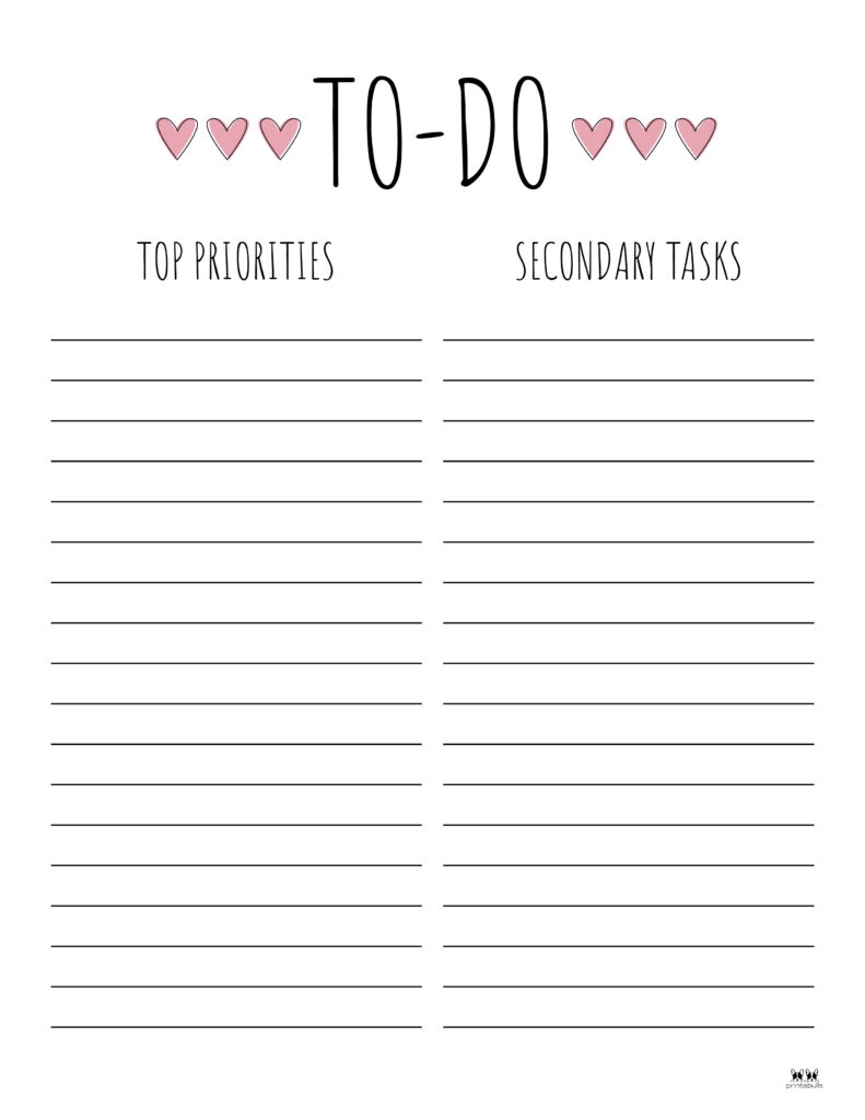 To Do List Printable Template