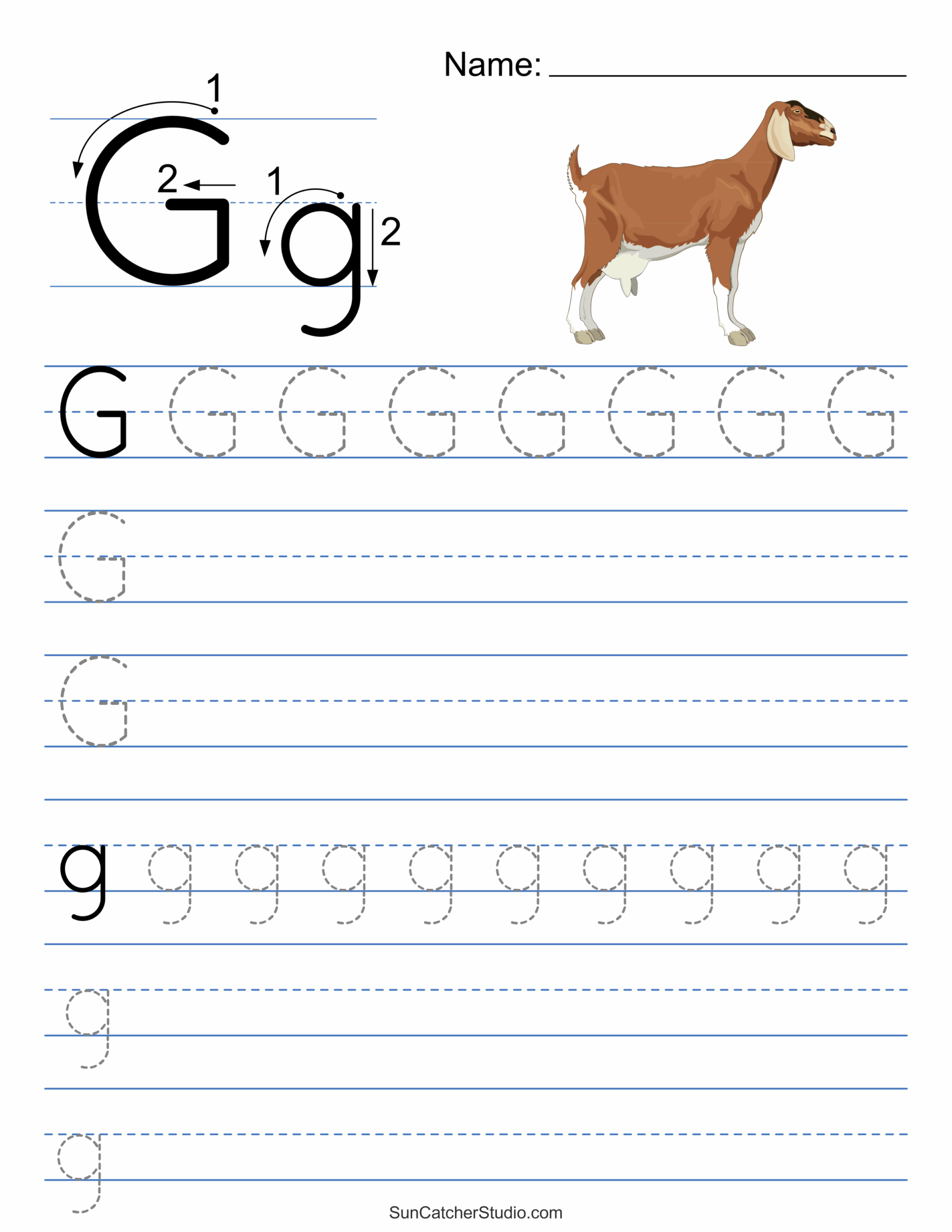 Tracing Alphabet Letters Printable Handwriting Worksheets Free 