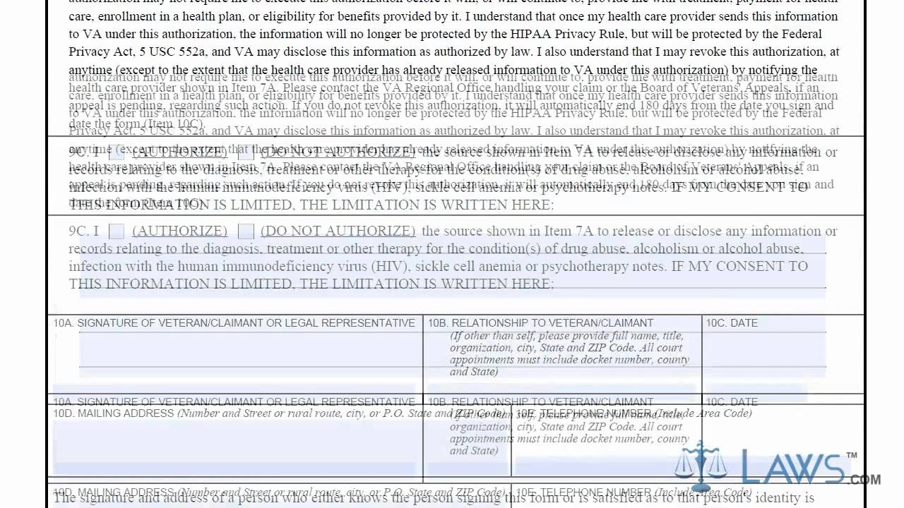 VA 21 4142 Authorization And Consent To Release Information To The Department Of Veterans Affairs