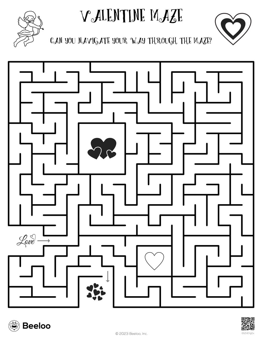 Free Printable Valentine Mazes