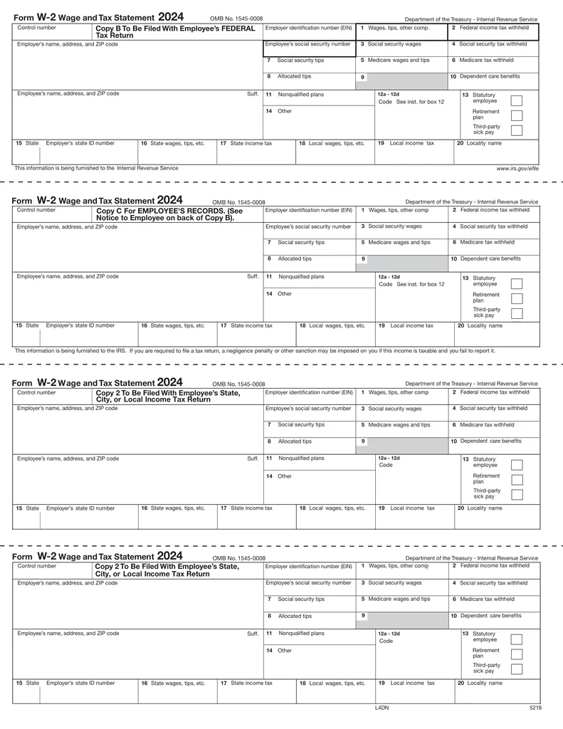 Irs Form W-4 2026 Printable