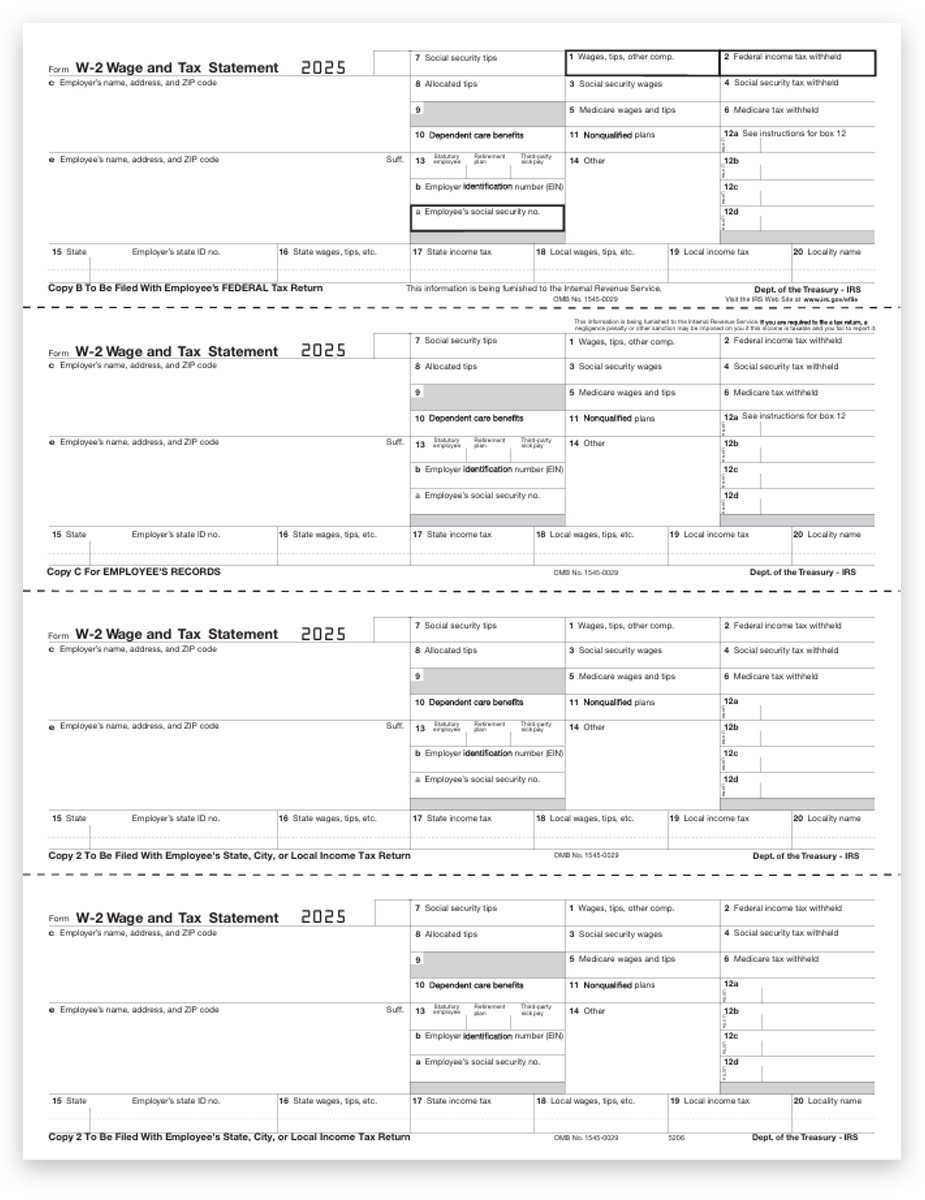 Irs Forms Online Printable W2 Forms