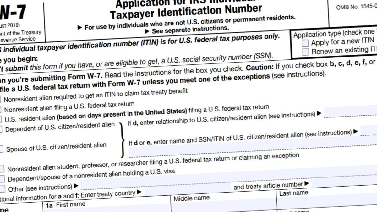 W7 Form 2026 IRS Forms TaxUni