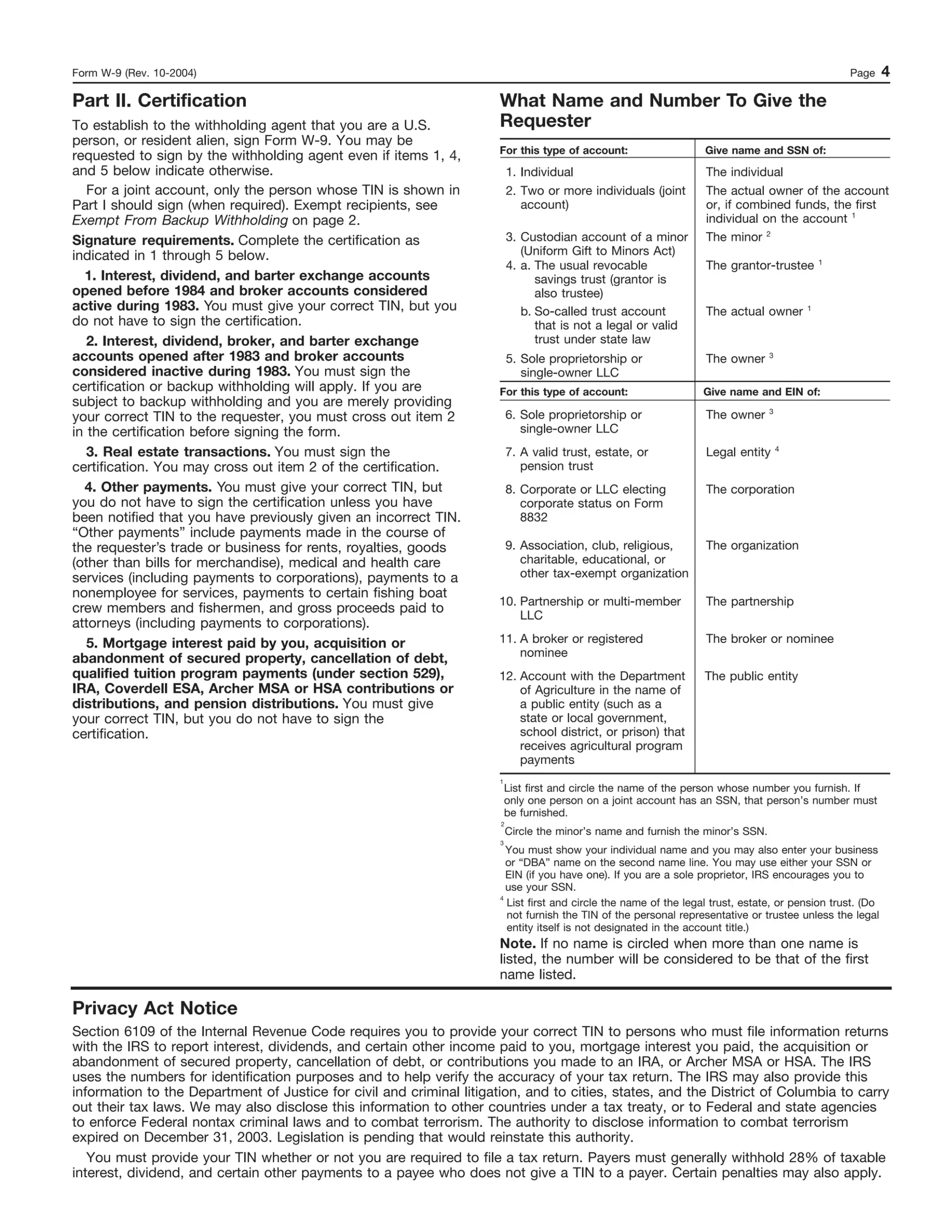 W9 Form Printable 2026