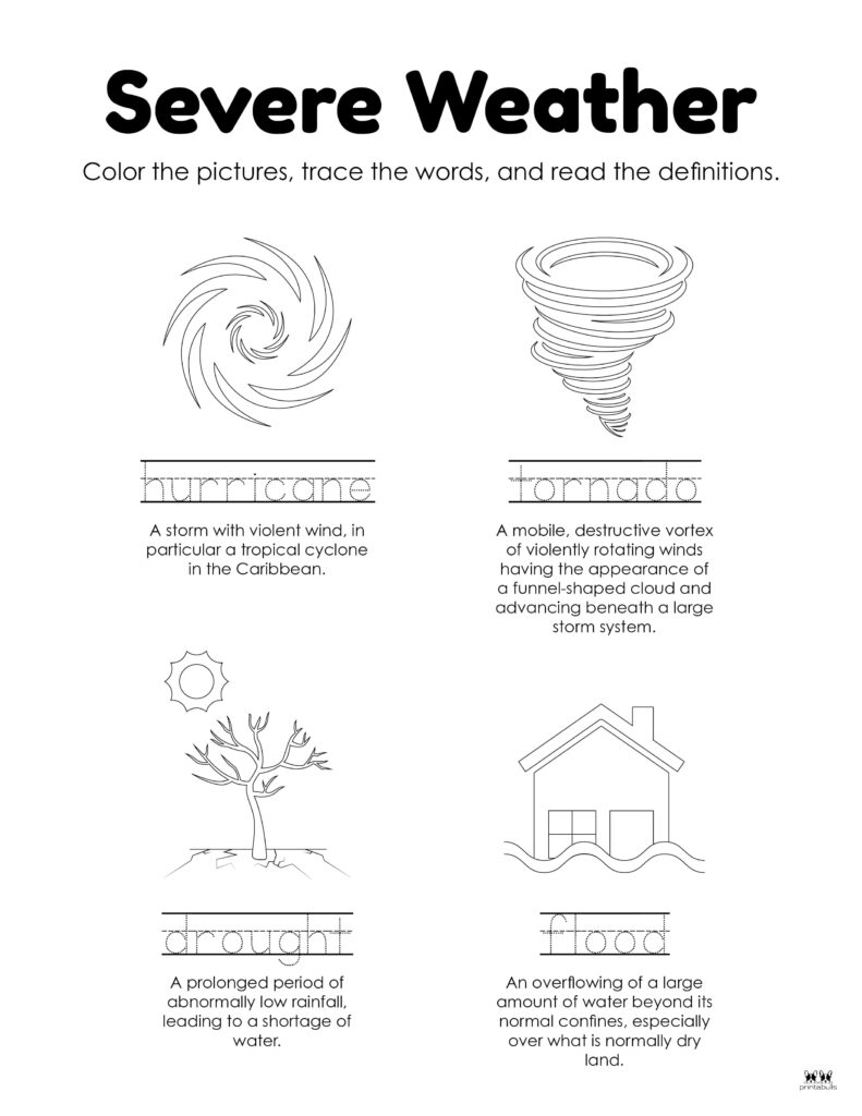 Hurricane Worksheets For Elementary Students