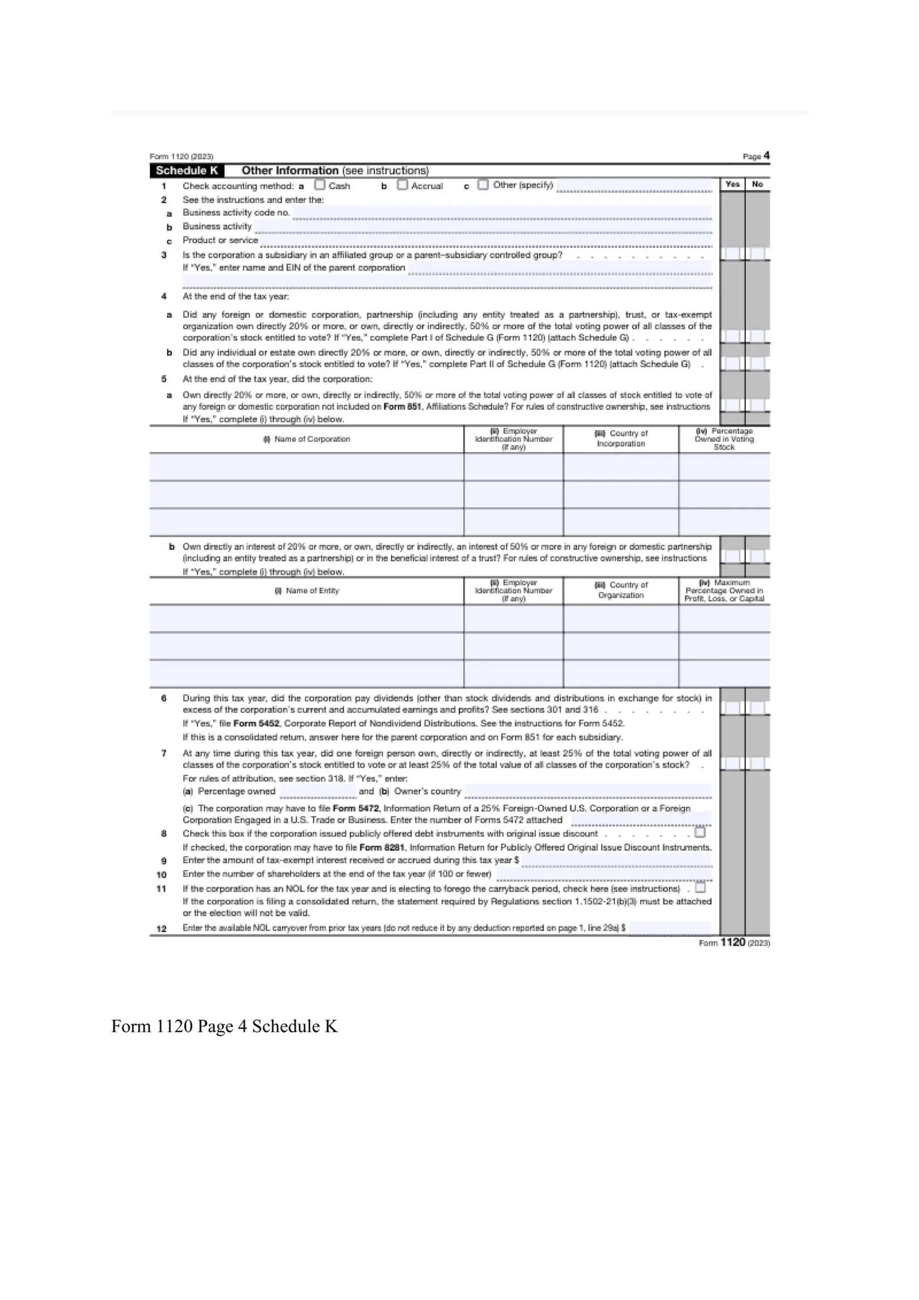 What Is An 1120 Tax Form How To File It PDF
