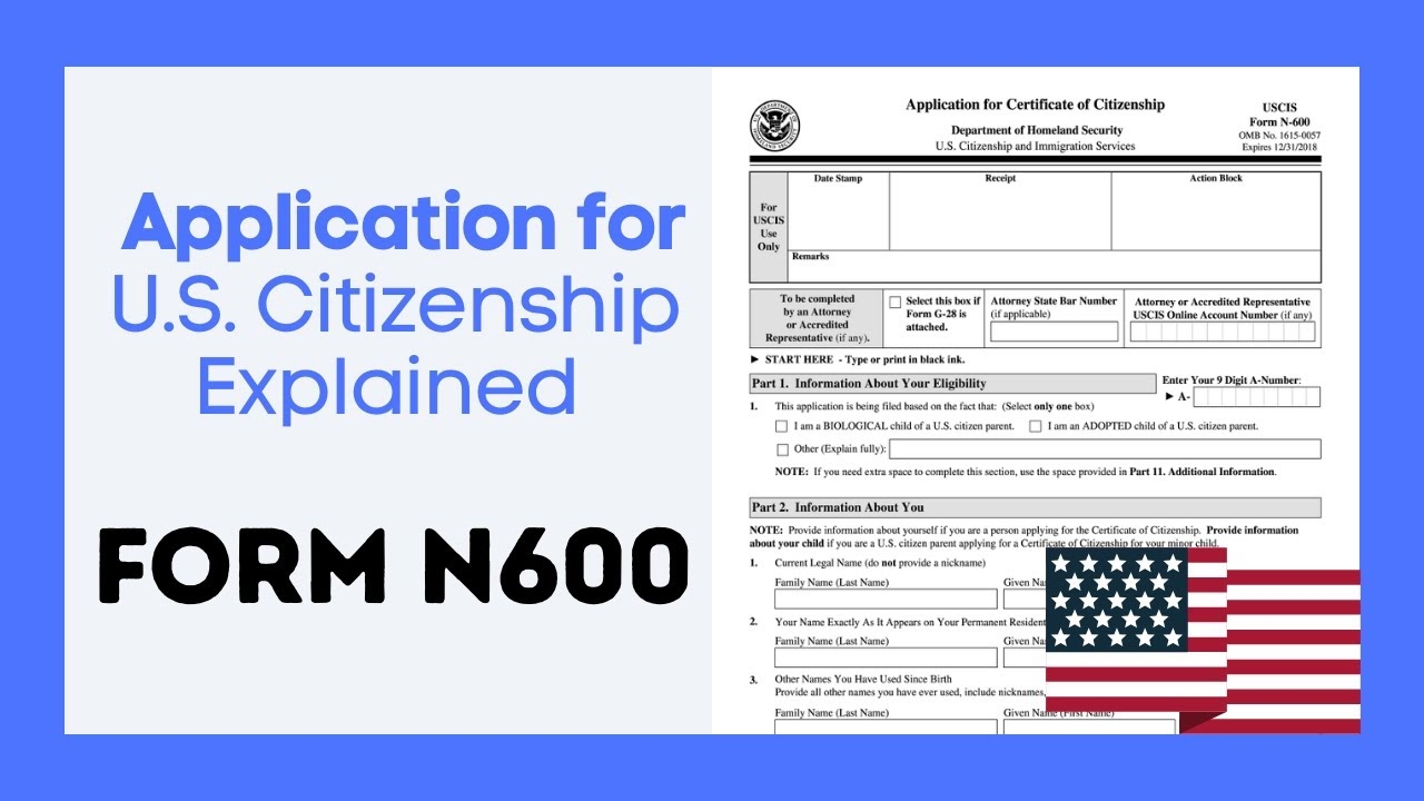 What Is Form N600 US Citizenship Through Parents