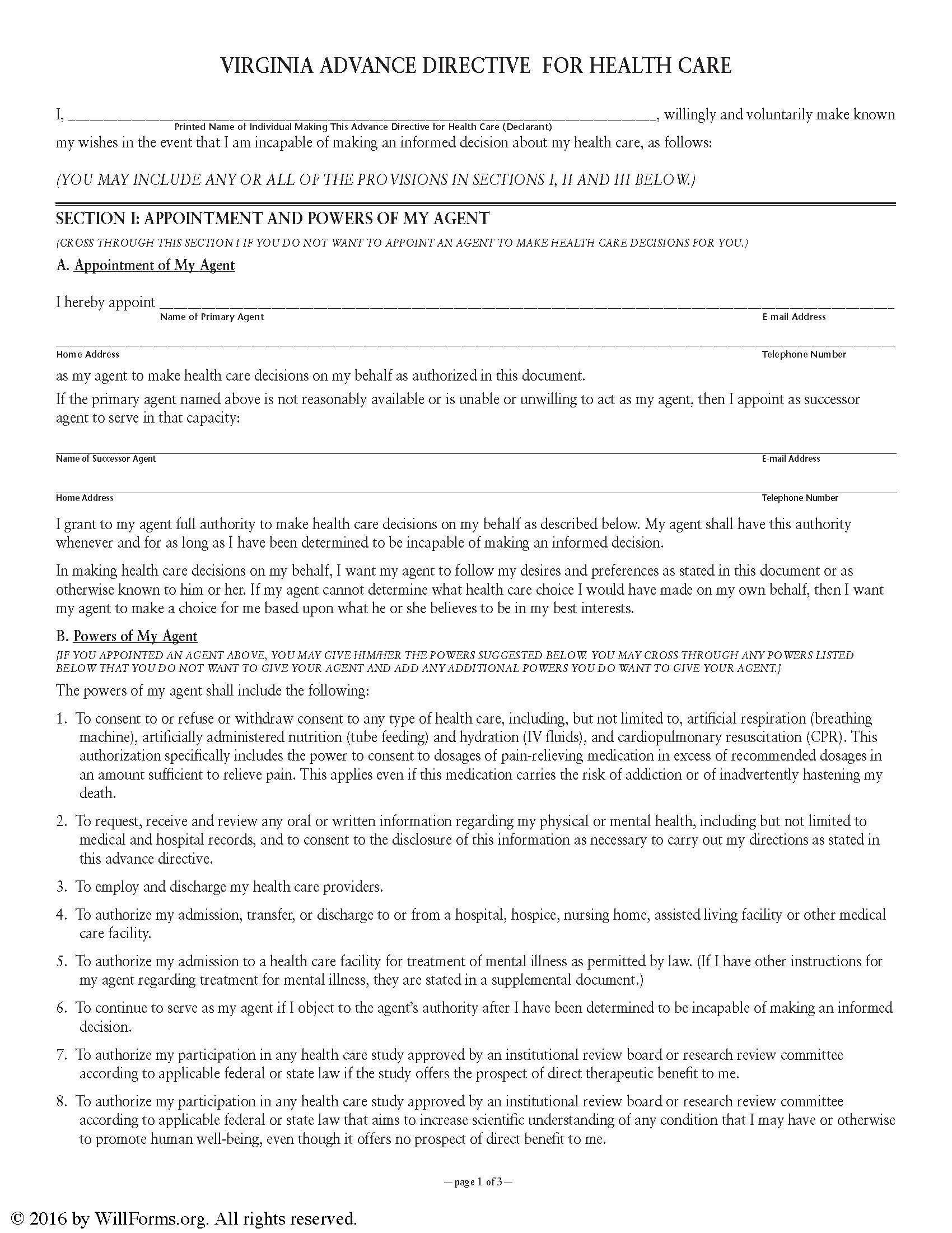 Where Can I Get A Free Living Will amp Advance Directive Forms USA 