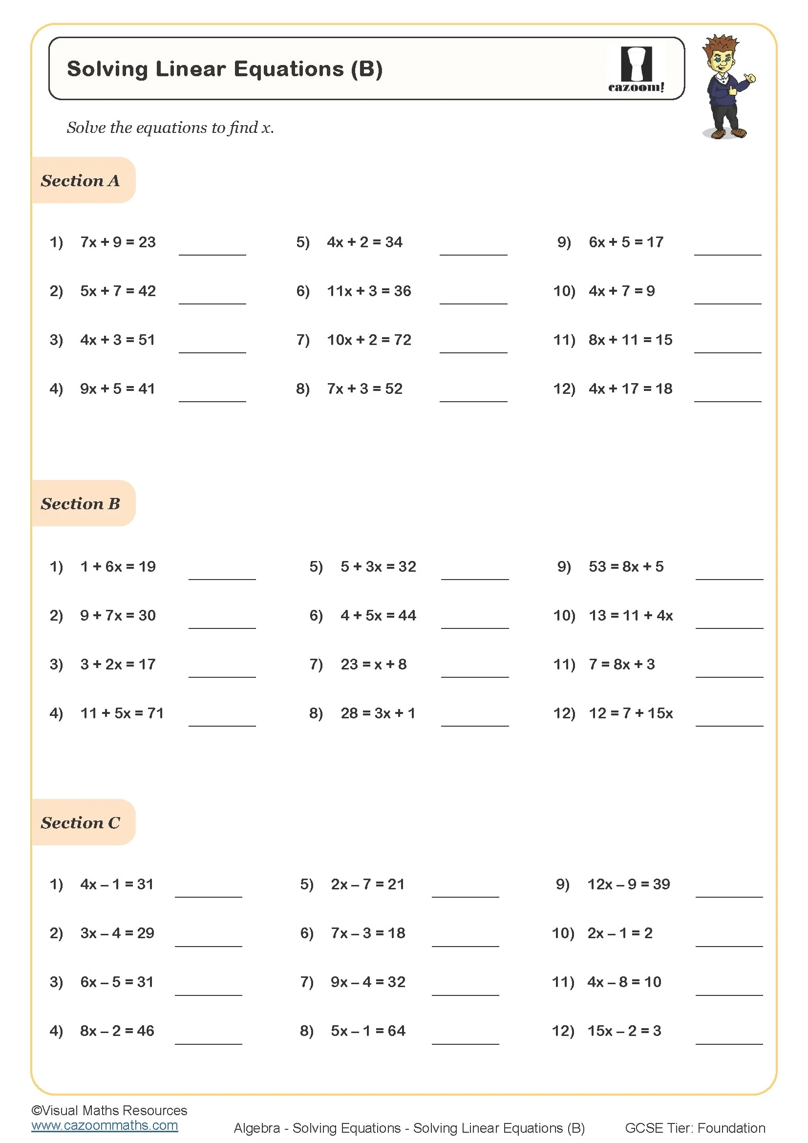 Year 7 Maths Worksheets Cazoom Maths Worksheets
