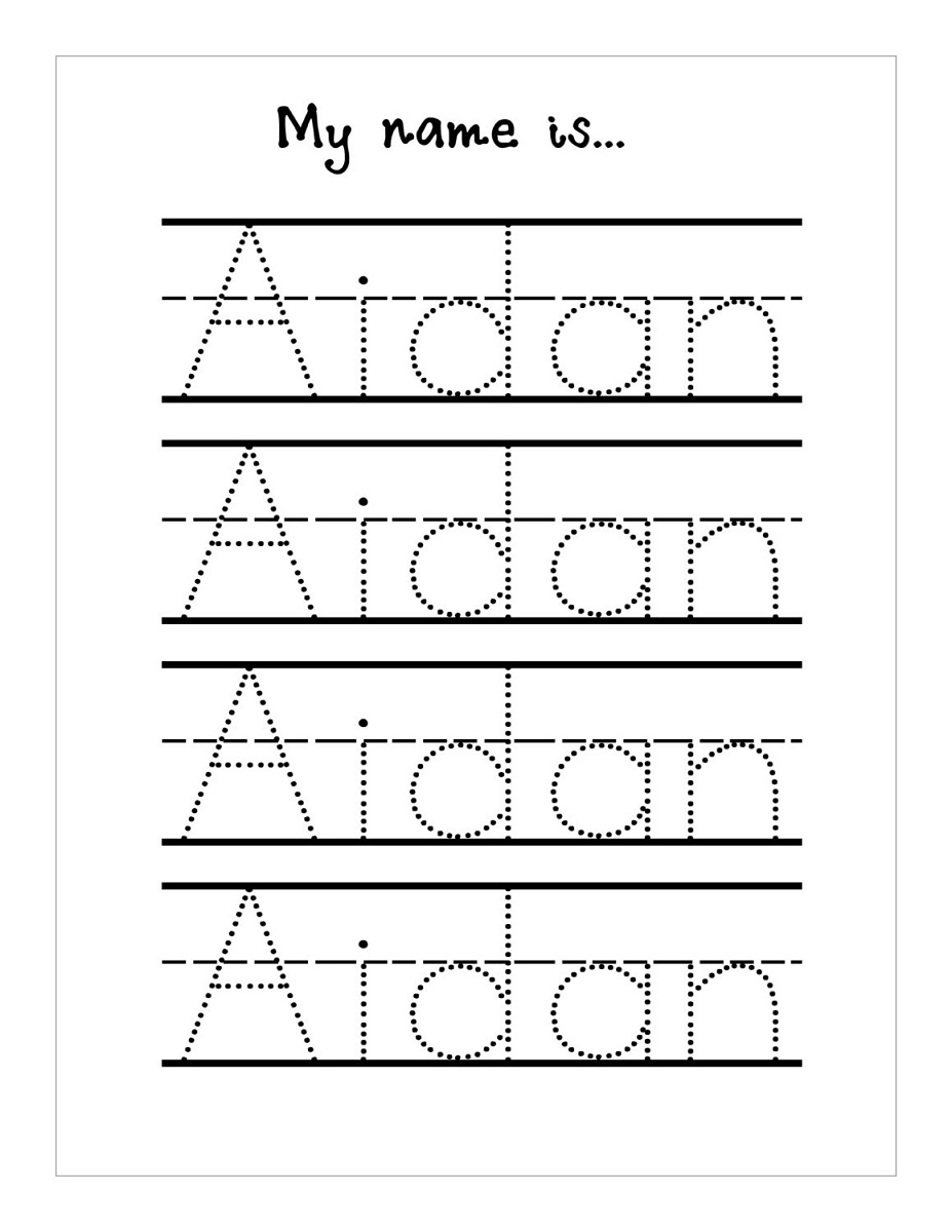 10 Best Preschool Name Tracing Printable Printablee 