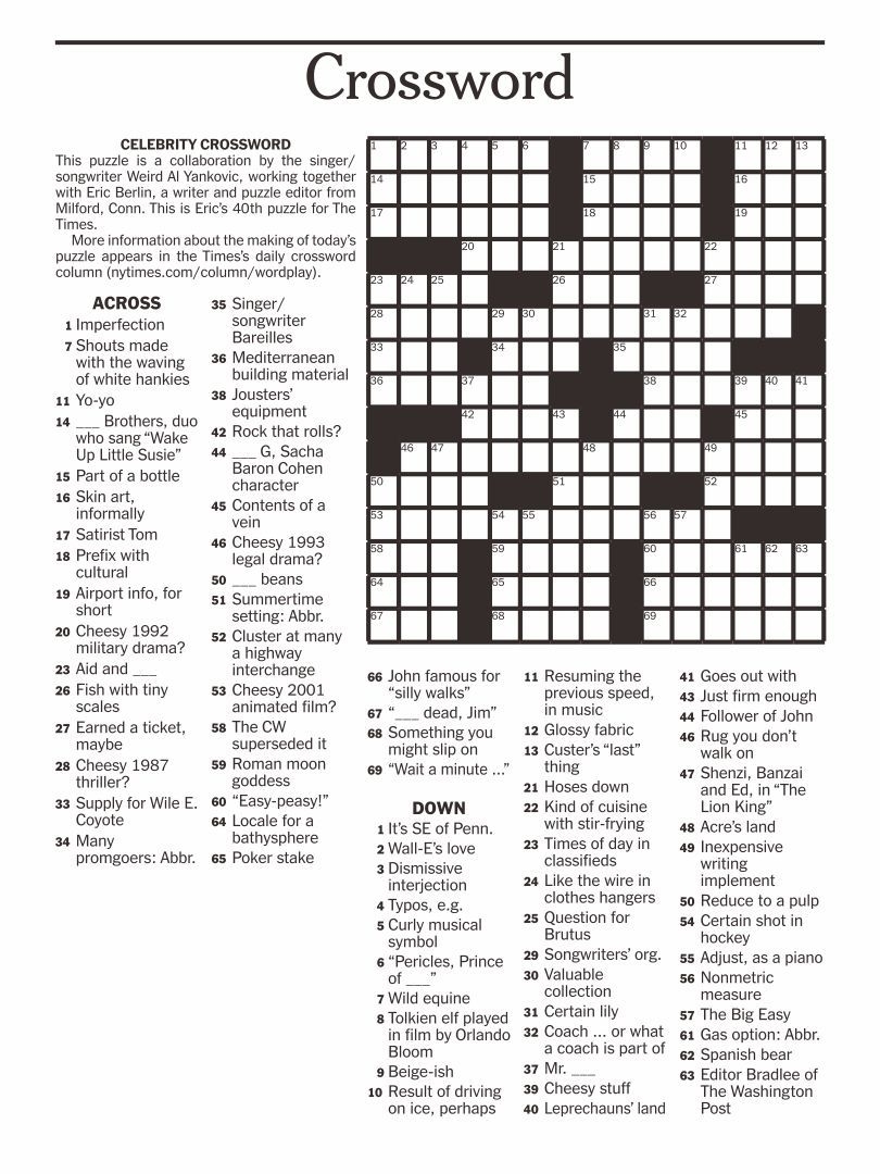 Best Printable Crossword Puzzles Today