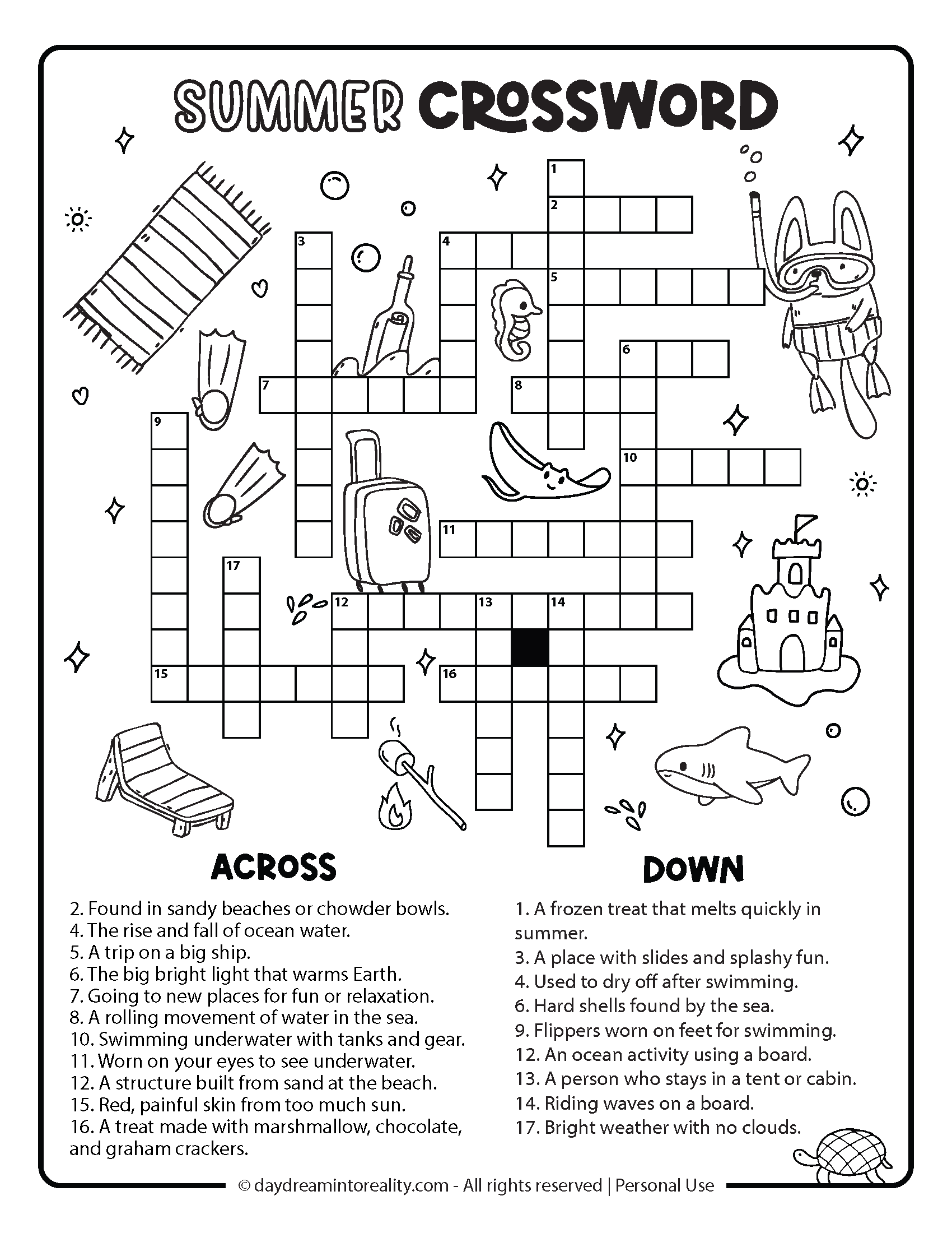 Summer Puzzles Printable