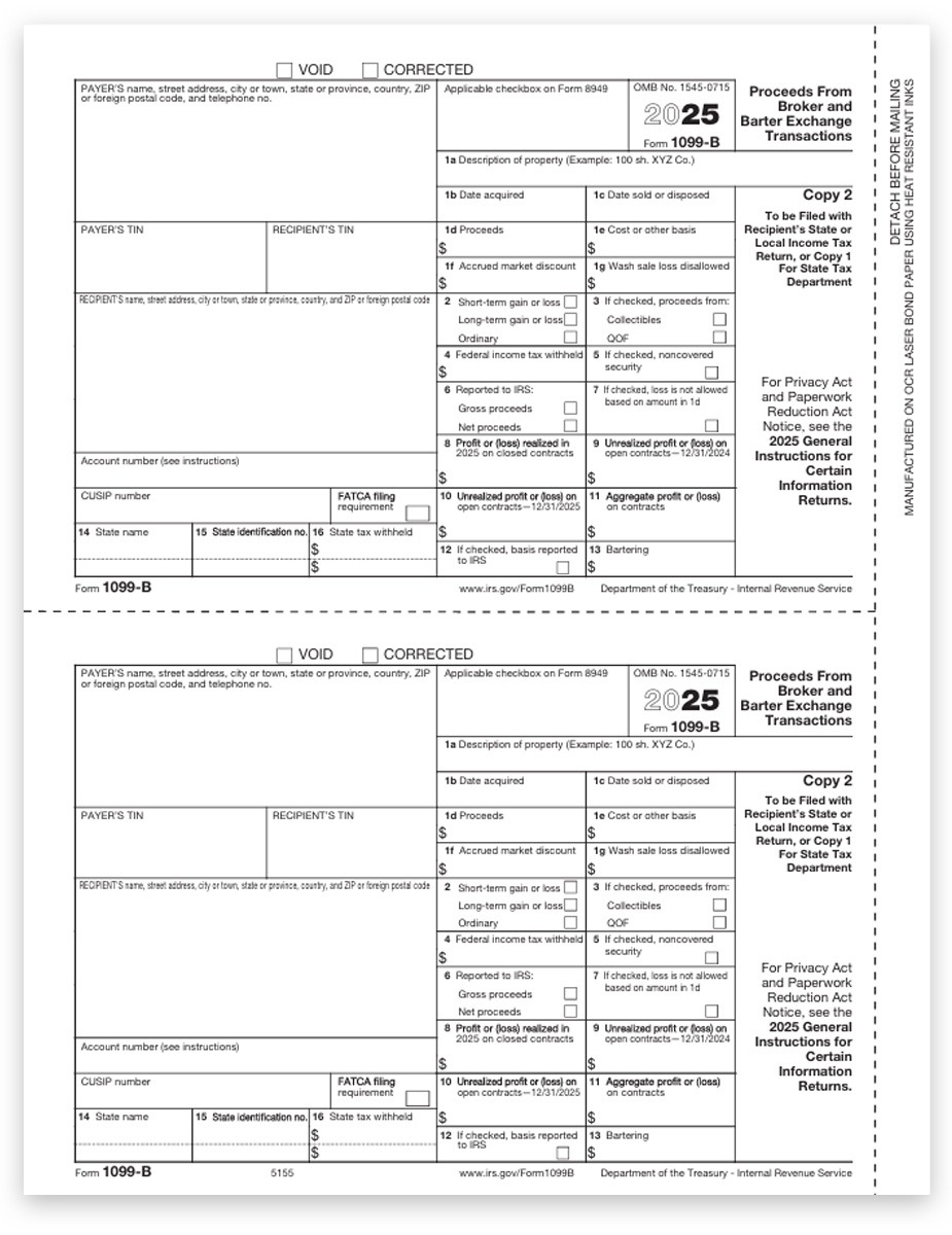 1099B Forms For Broker Transactions State Copy 2 DiscountTaxForms