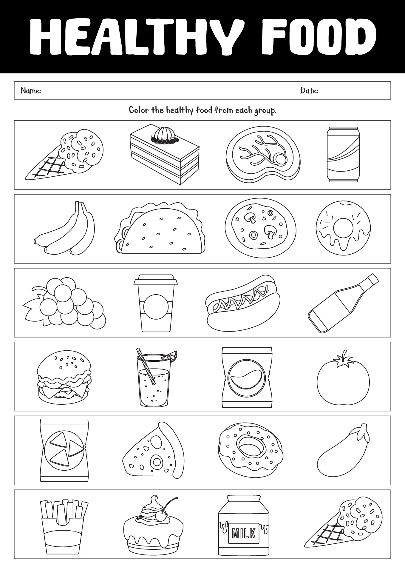 14 Healthy Eating Plate Printable Worksheet Free PDF At 