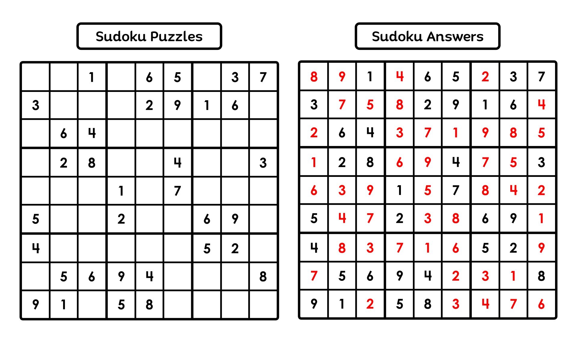 Sudoku Puzzles Printable With Answers