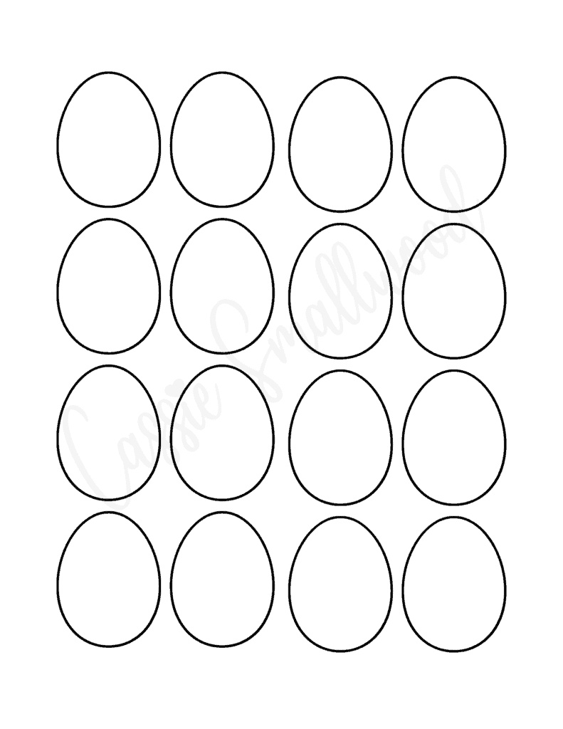 Large Egg Template Printable