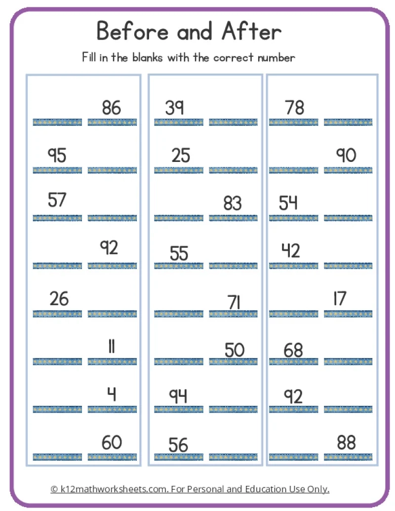 1st Grade Counting Worksheets