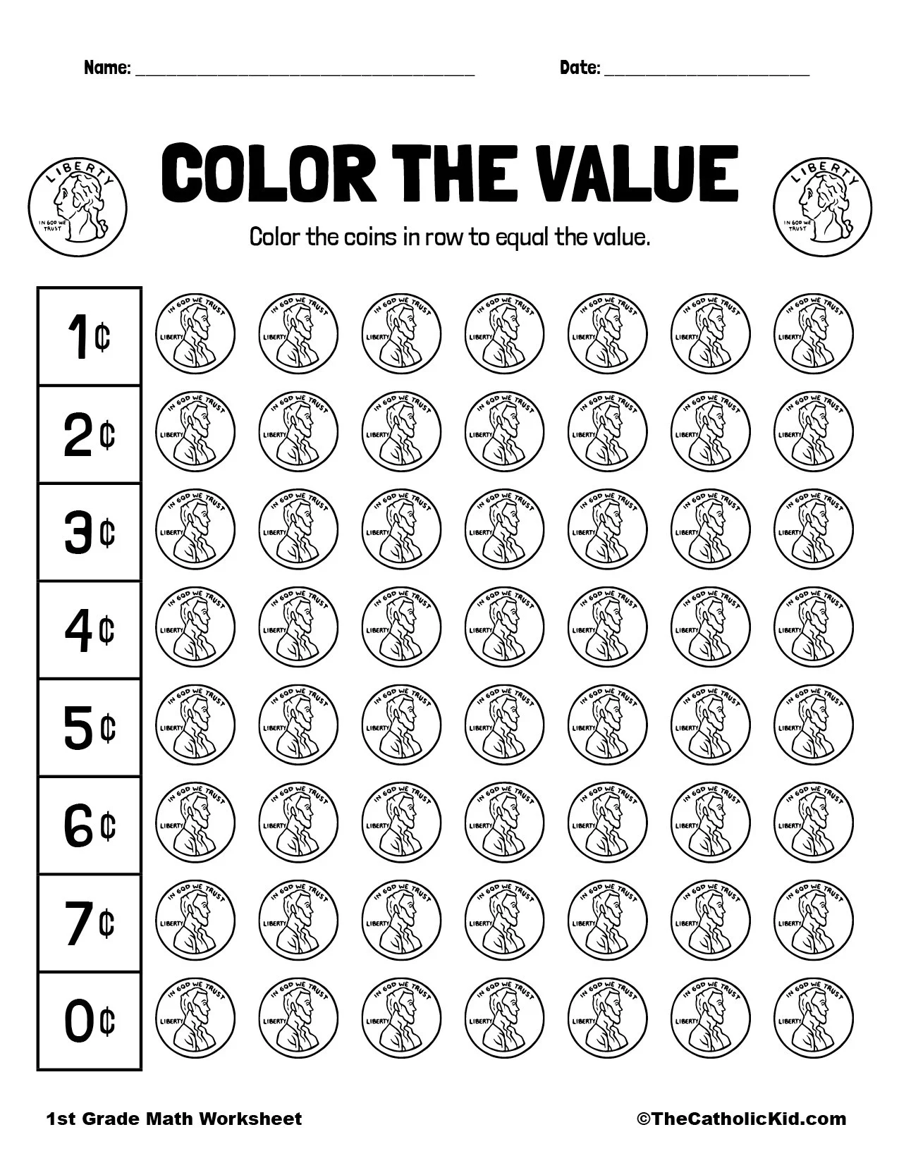 Printable Money Worksheets For Kindergarten