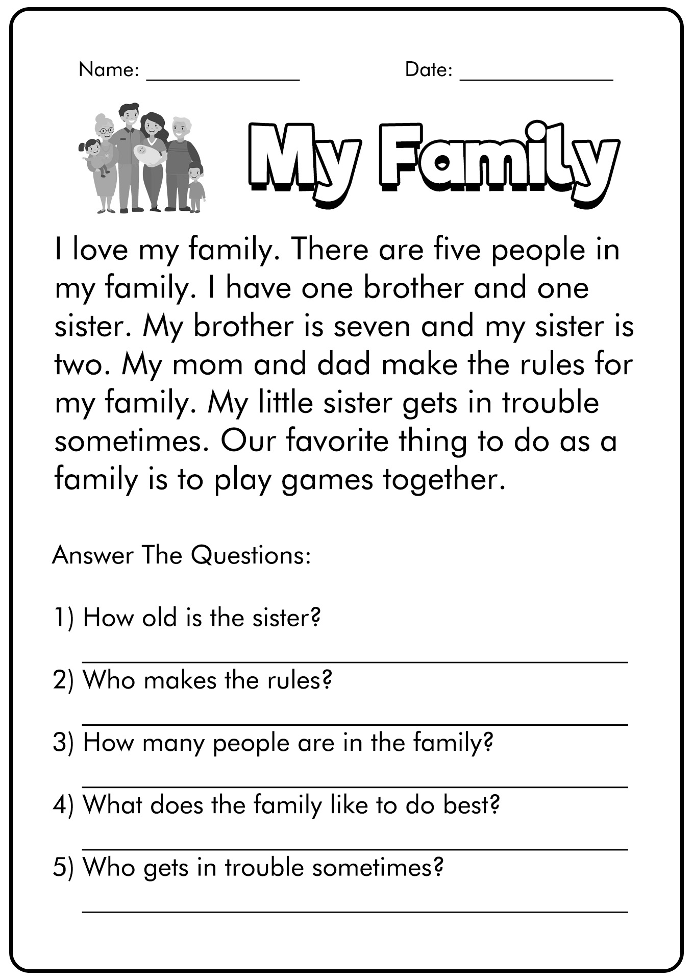1st Grade Reading Comprehension Worksheets Worksheets Library