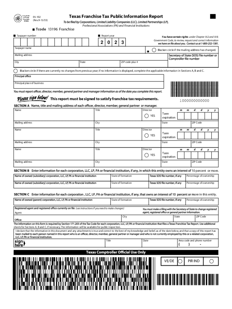 2023 2025 Form TX Comptroller 05 102 Fill Online Printable 