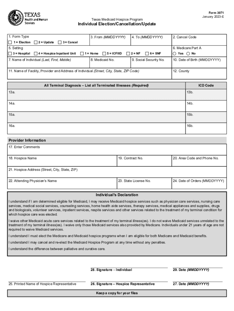 2023 2025 TX Form 3071 Fill Online Printable Fillable Blank 