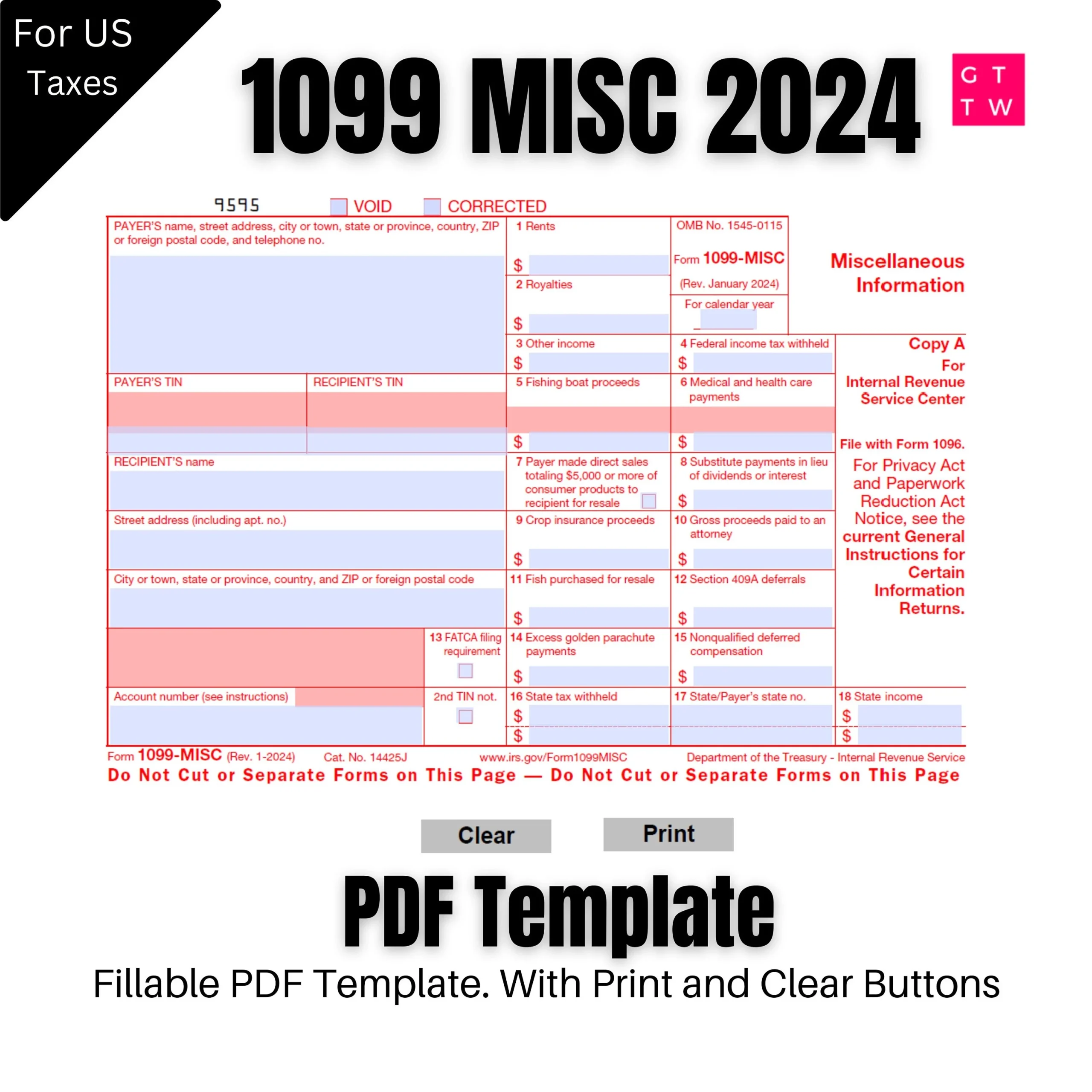 Irs Form 1099 Printable