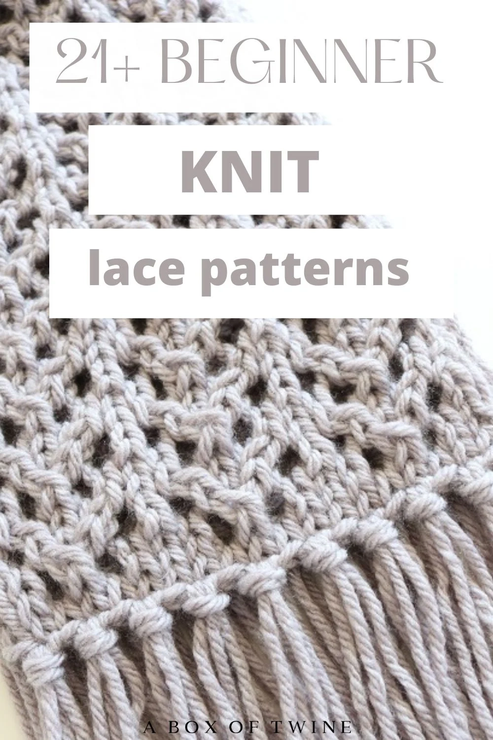 21 Free Lace Knitting Patterns For Beginners EASY A BOX OF TWINE