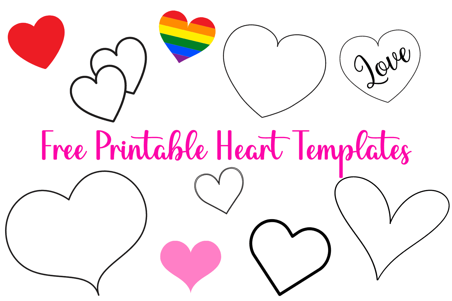 Big Heart Template Printable Free