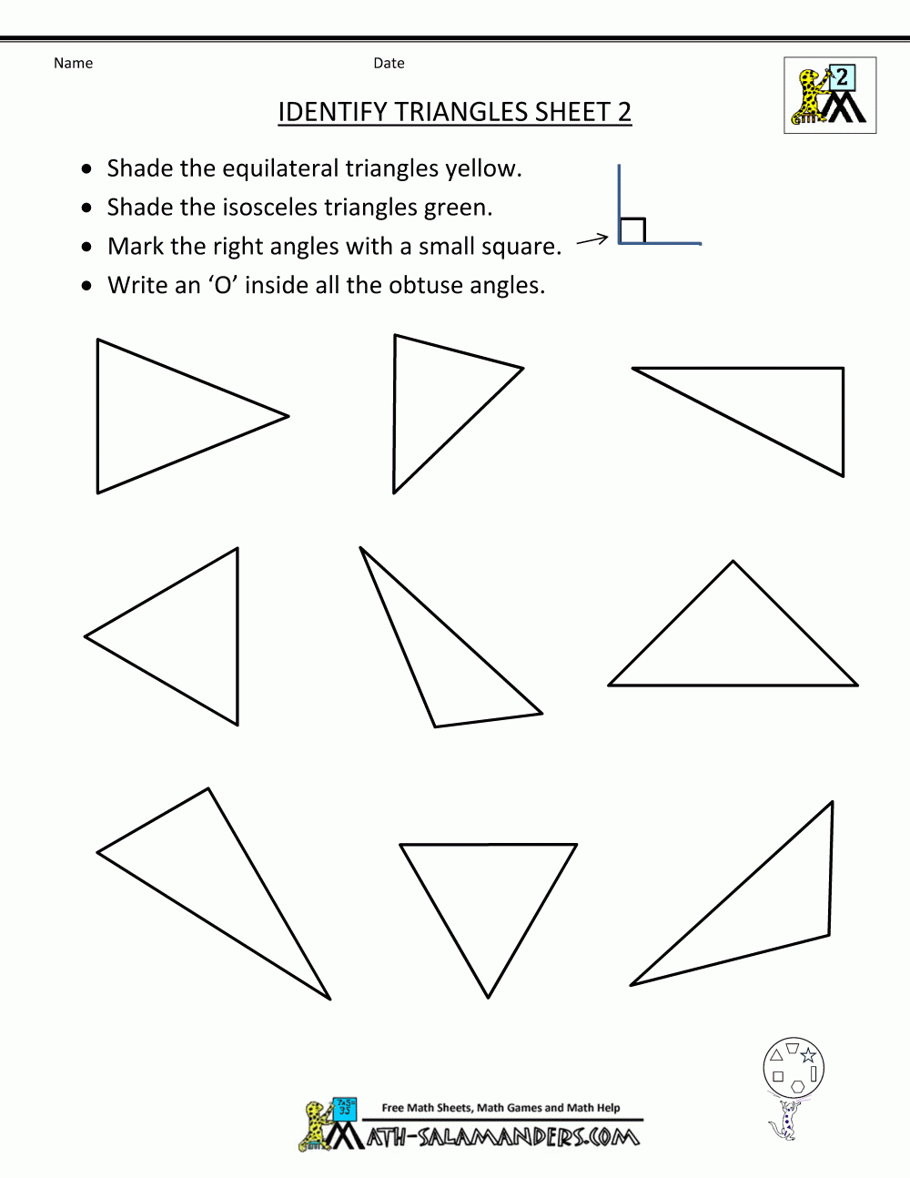 Free Printable Triangle Shape Worksheets