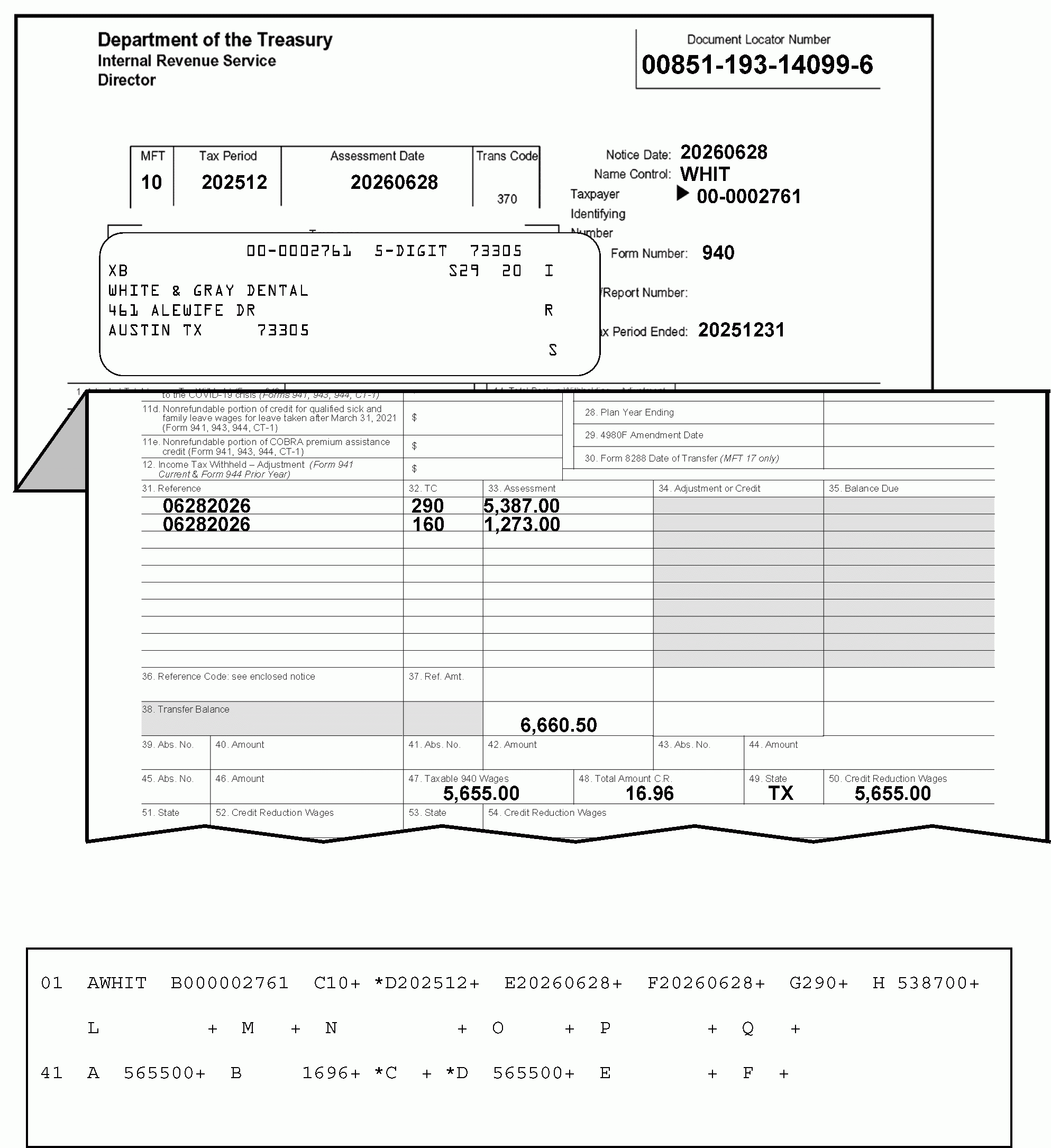 Irs Form Letter 627