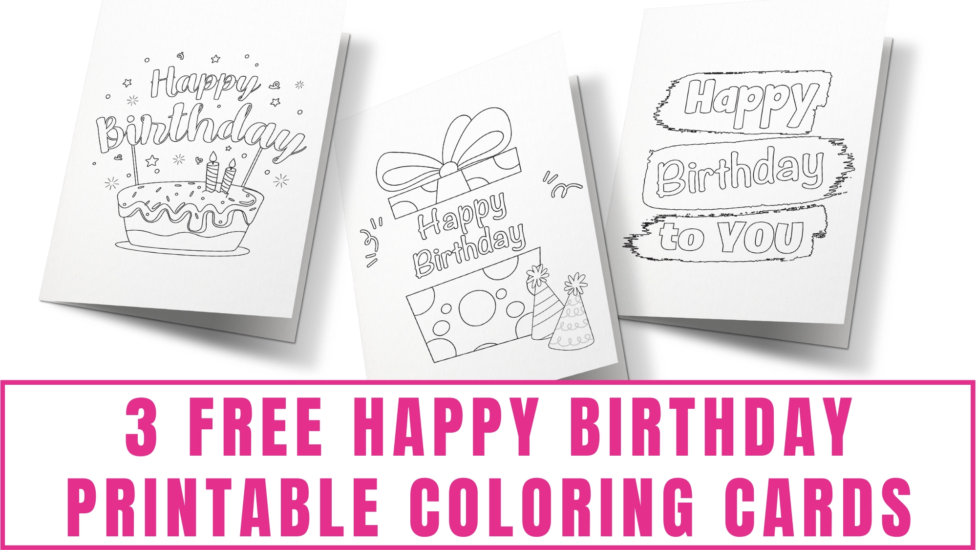 Card Template Printable Foldable Happy Birthday Coloring Card