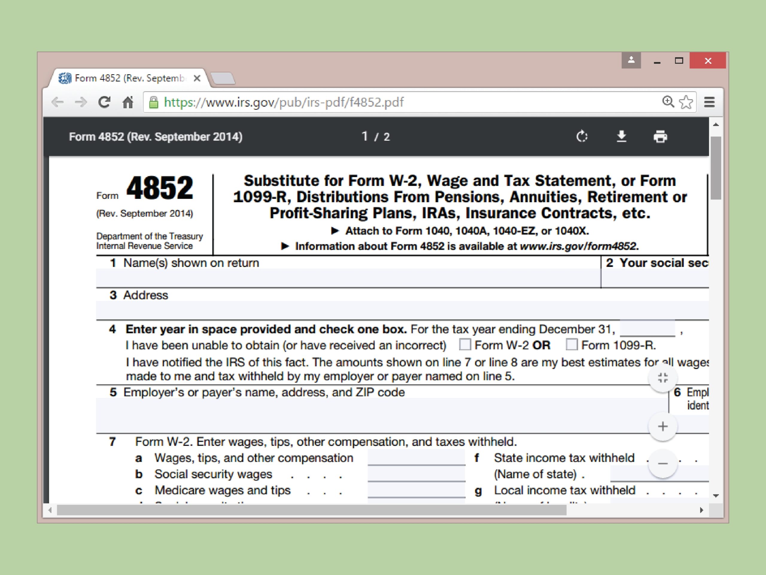 Irs Form Request For Social Security Number