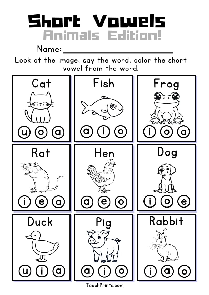 Free Printable Phonics Worksheets For Kids