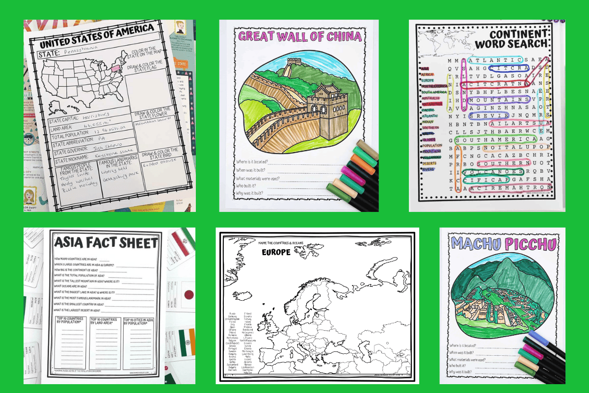 33 Free Geography Worksheets To Explore The World