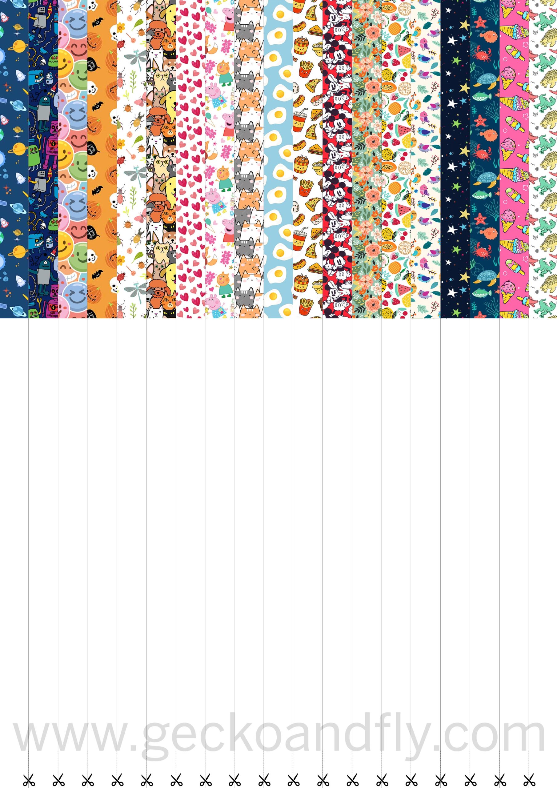 4 FREE Printable A4 Lucky Star Origami Strips