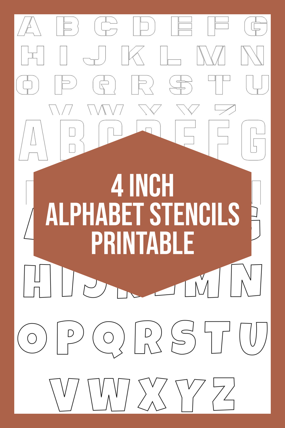 4 Inch Alphabet Stencils 10 Free PDF Printables Printablee