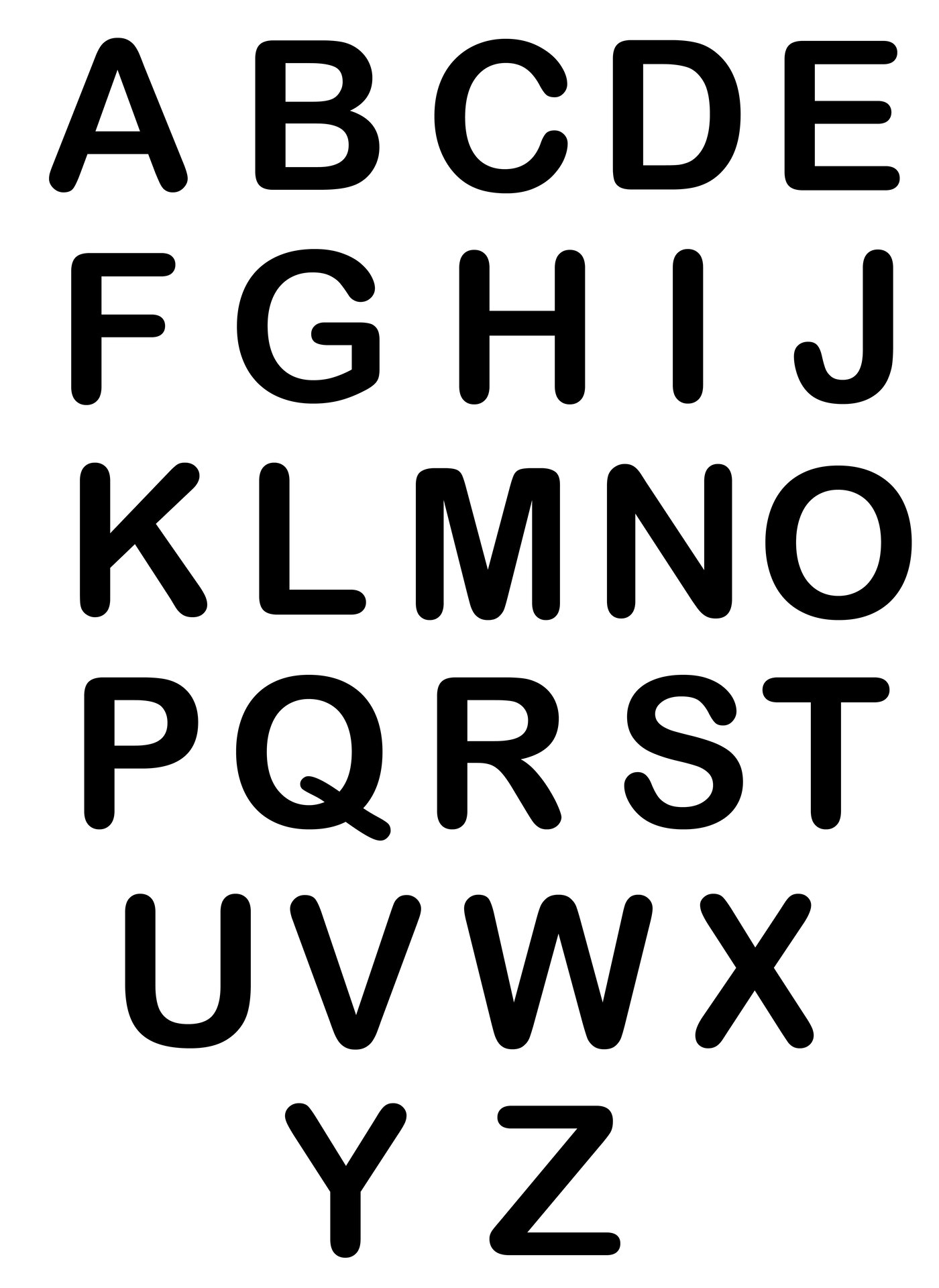 4 Inch Printable Letters Free