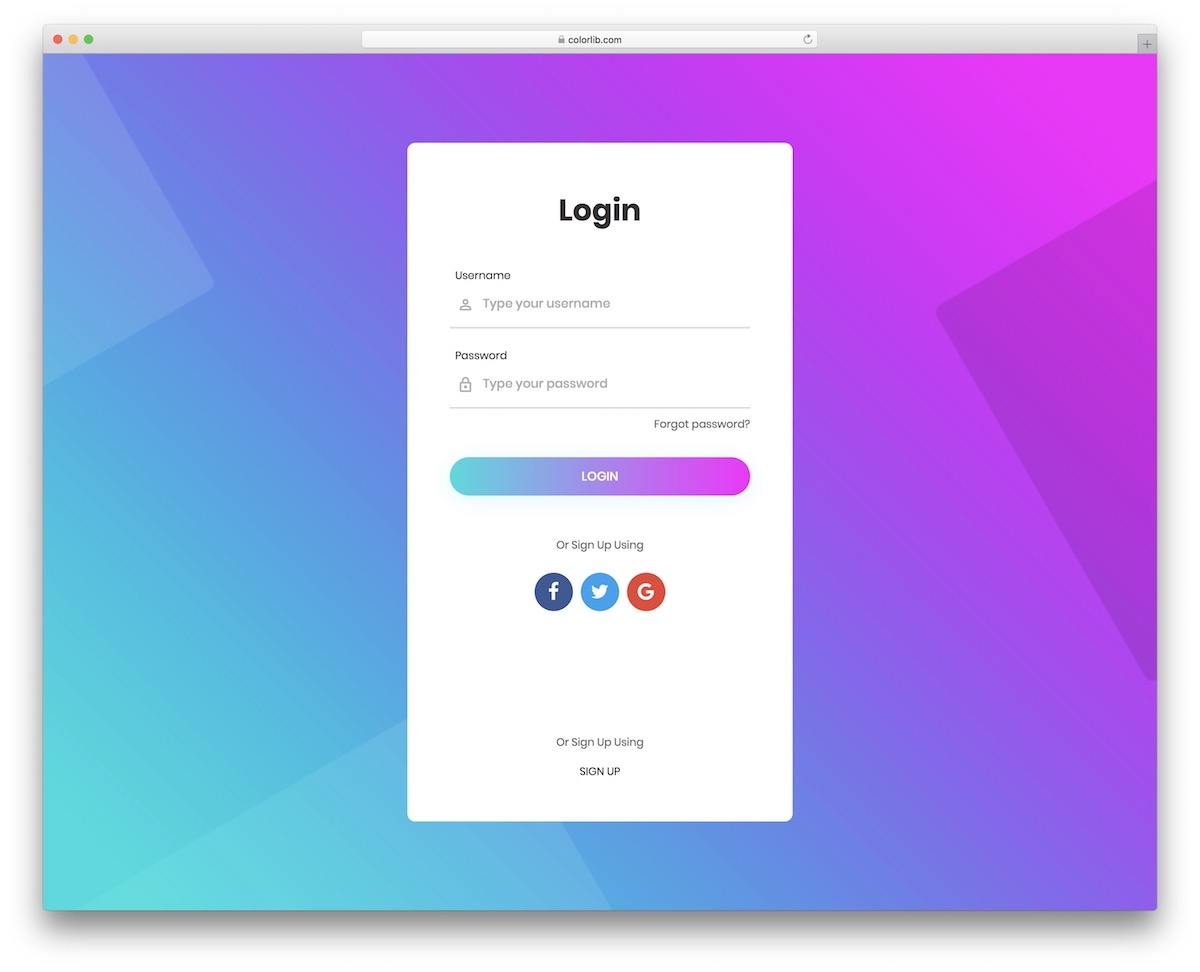 42 Best Free HTML5 And CSS3 Login Forms 2025 Colorlib